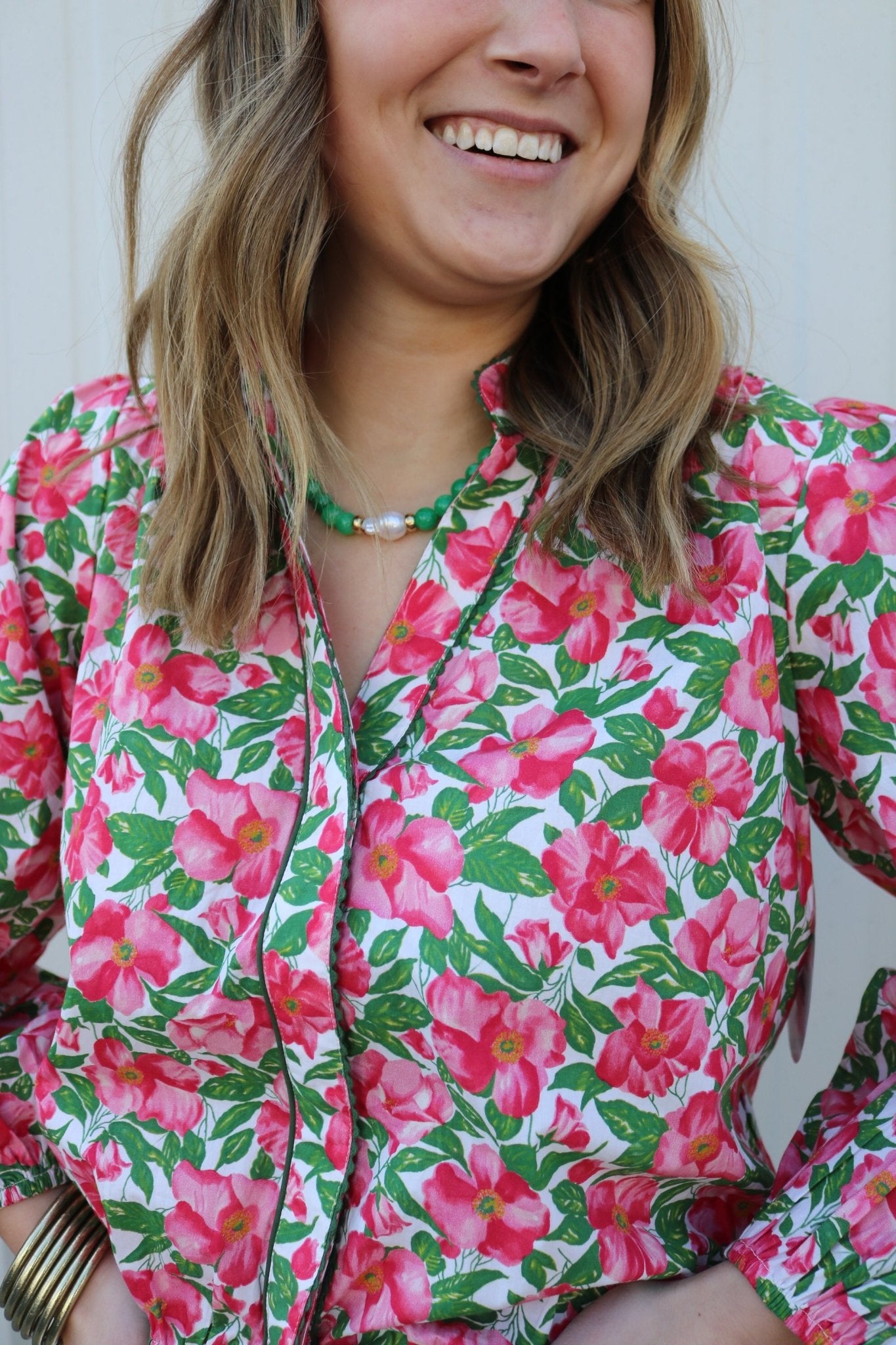 Floral Balloon Sleeve Emmet Blouse - Olive You BoutiqueELIZABETH JAMES THE LABEL227783282301
