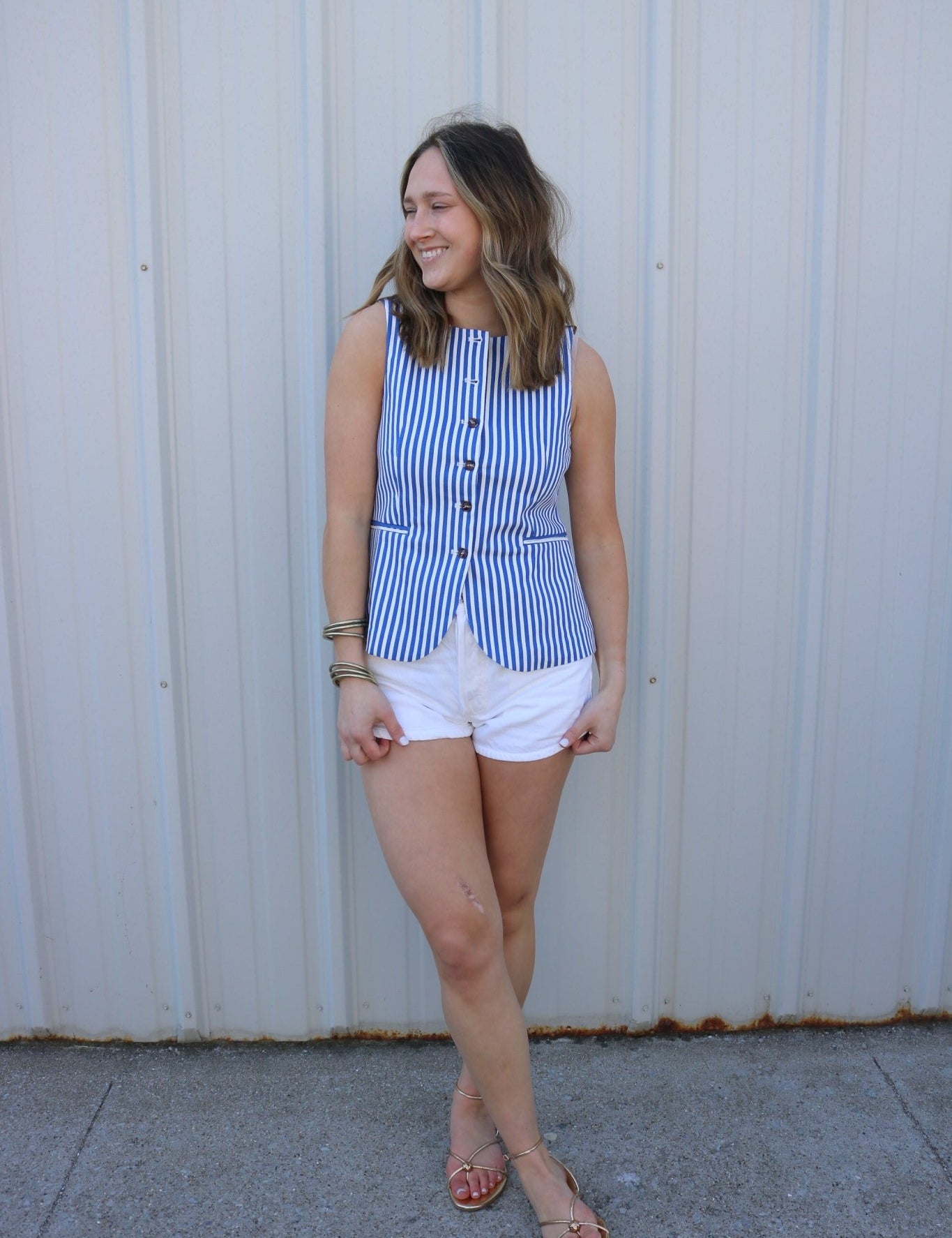 The Coastal Classic Striped Vest - Olive You BoutiqueOLIVE YOU232124T30460