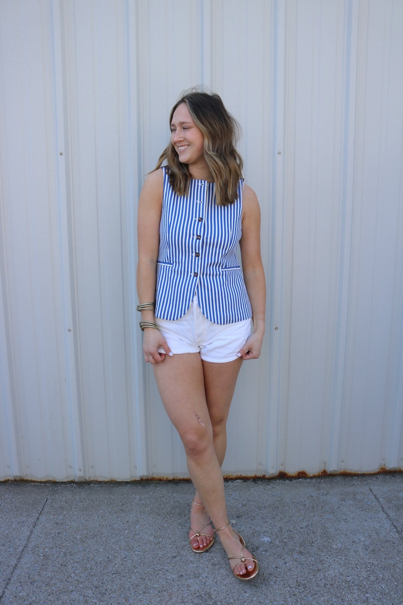 The Coastal Classic Striped Vest - Olive You BoutiqueOLIVE YOU232124T30460