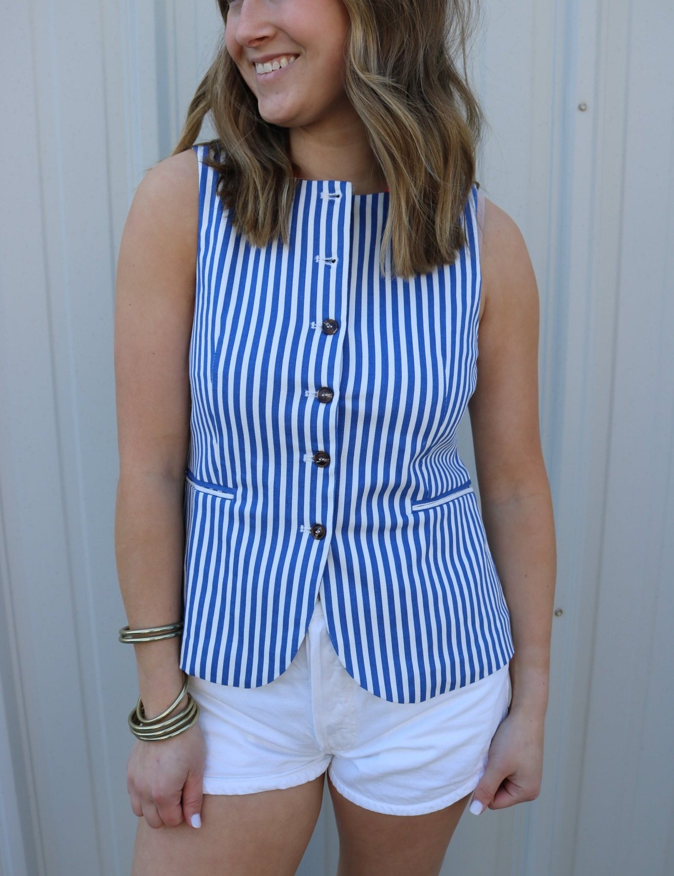 The Coastal Classic Striped Vest - Olive You BoutiqueOLIVE YOU232124T30460