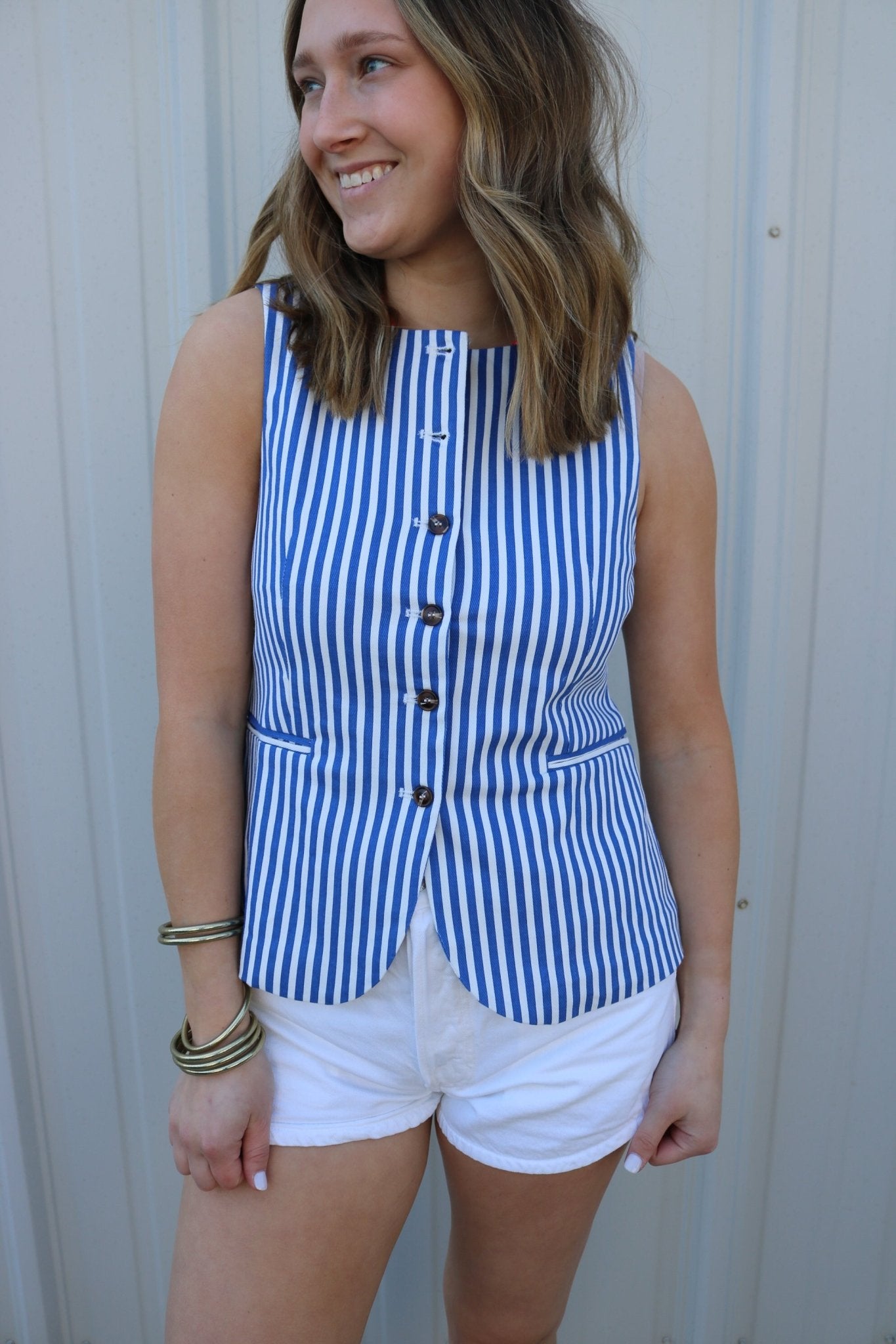The Coastal Classic Striped Vest - Olive You BoutiqueOLIVE YOU232124T30460