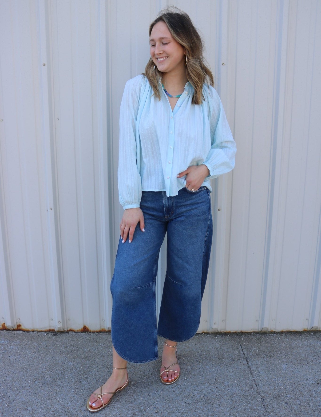 The Sea Glass Button - Up Blouse - Olive You BoutiqueOLIVE YOU2321362506-50LTH