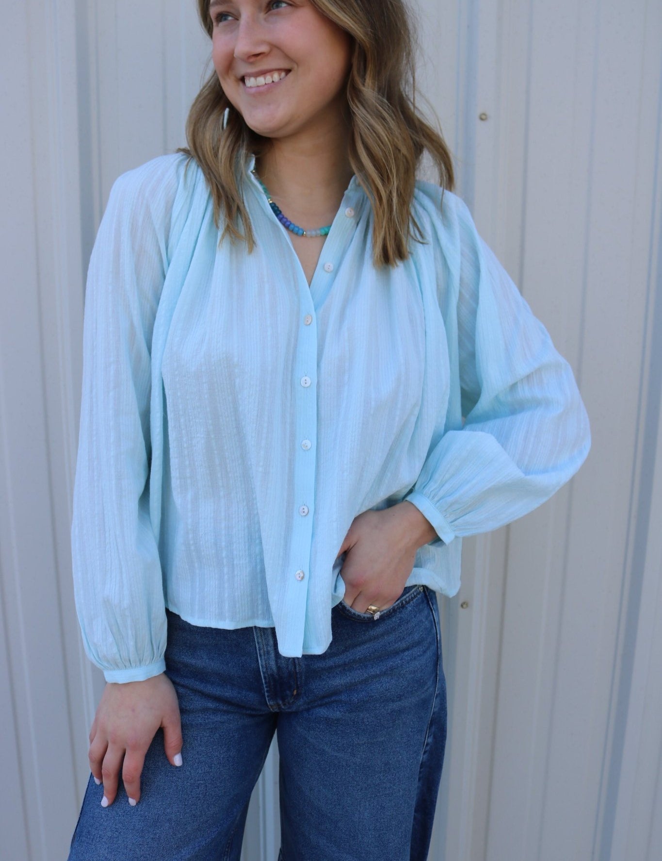 The Sea Glass Button - Up Blouse - Olive You BoutiqueOLIVE YOU2321362506-50LTH