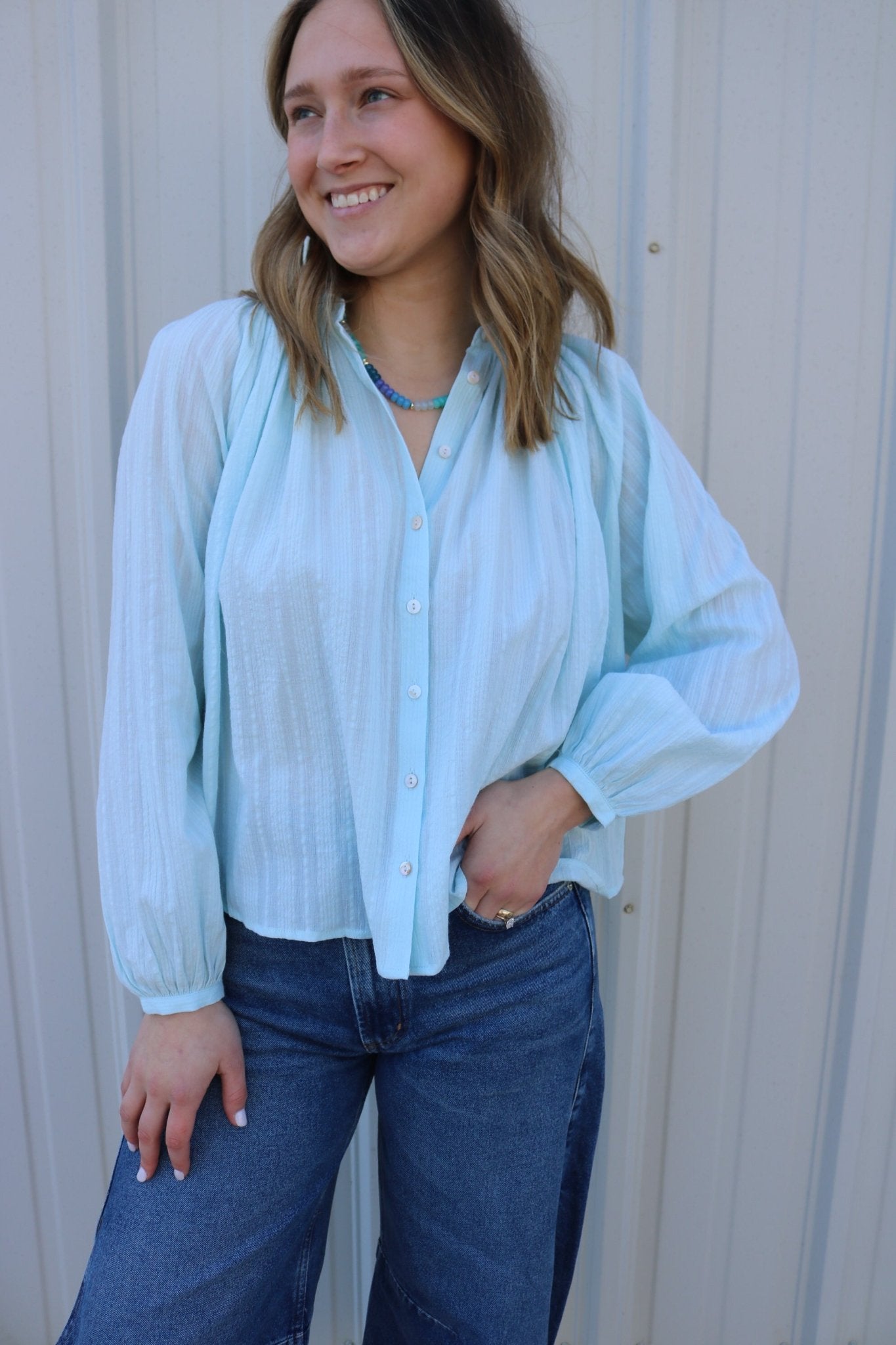 The Sea Glass Button - Up Blouse - Olive You BoutiqueOLIVE YOU2321362506-50LTH