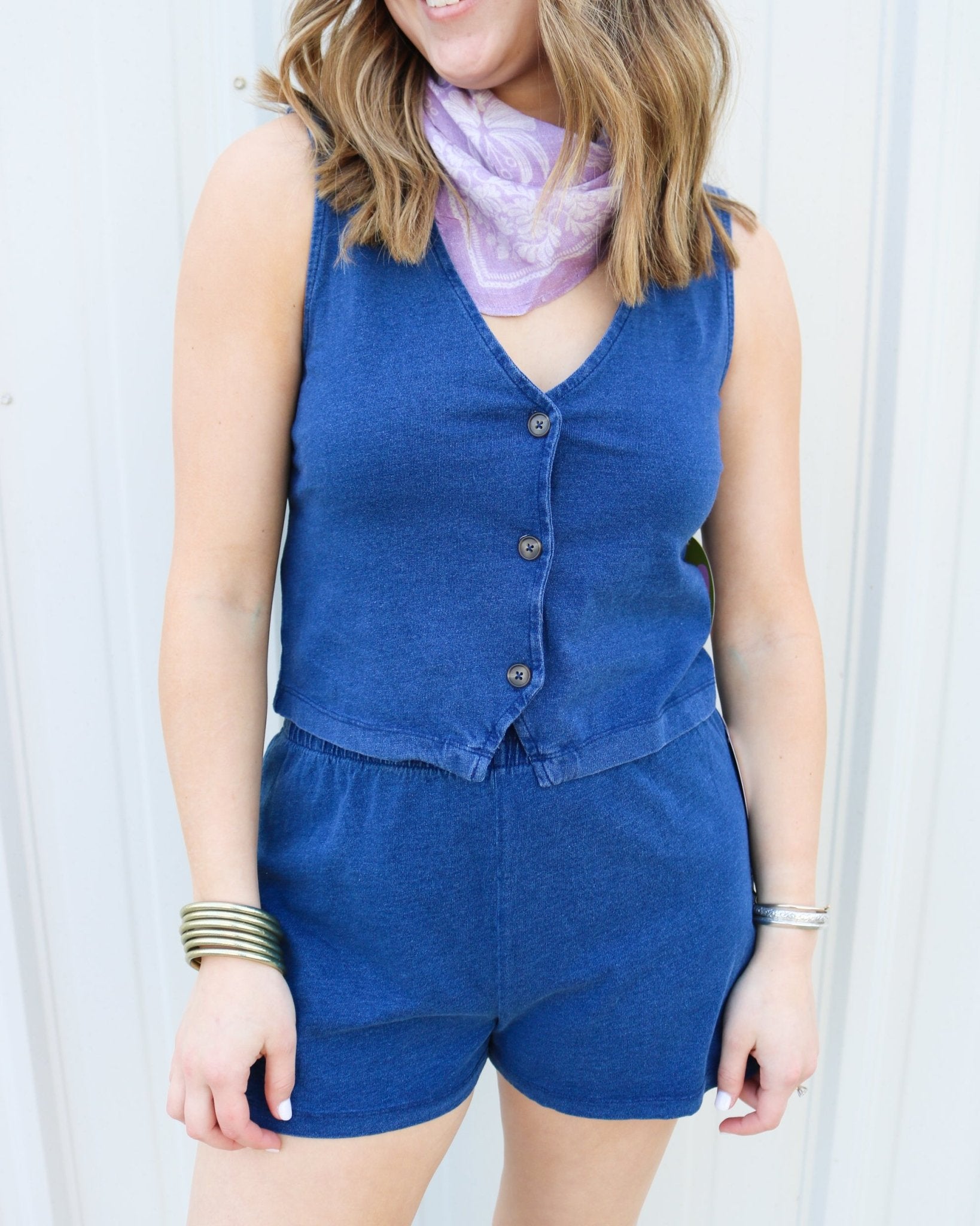 Noelle Jersey Denim Top - Olive You BoutiqueZ SUPPLY, INC.230078