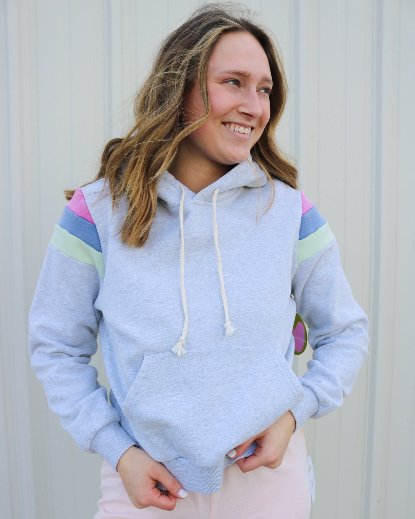 Hooded Sweatshirt with Striped Shoulder - Olive You BoutiqueMARINE LAYER227036