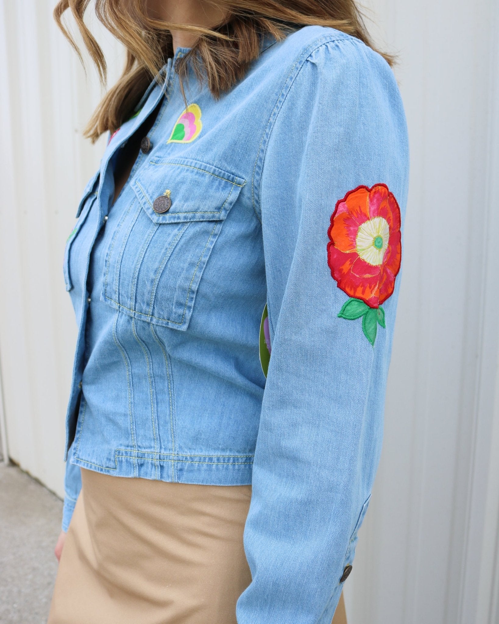 Scottie Patched Denim Jacket - Olive You BoutiqueELIZABETH JAMES THE LABEL227780