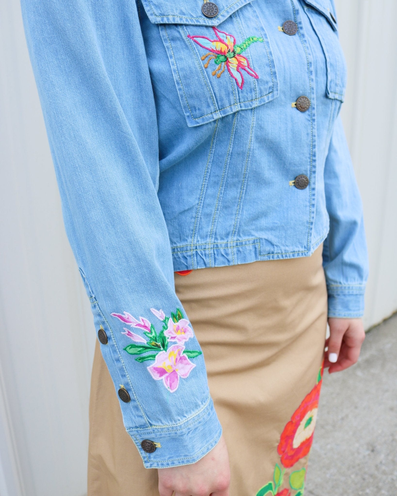 Scottie Patched Denim Jacket - Olive You BoutiqueELIZABETH JAMES THE LABEL227780