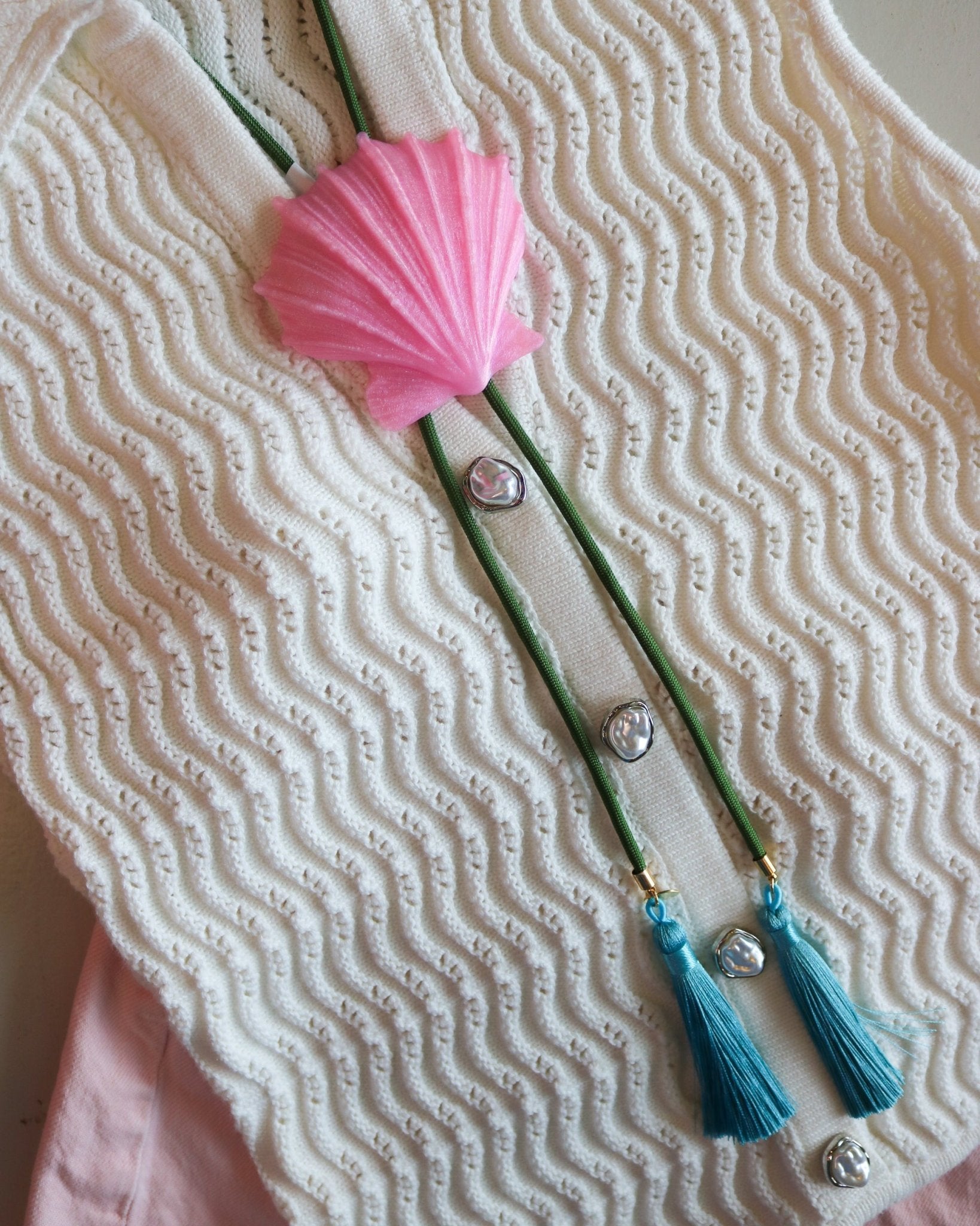 Colorful Tassel Necklace - Shell - Olive You BoutiqueRahya Jewelry DesignTN9TN9