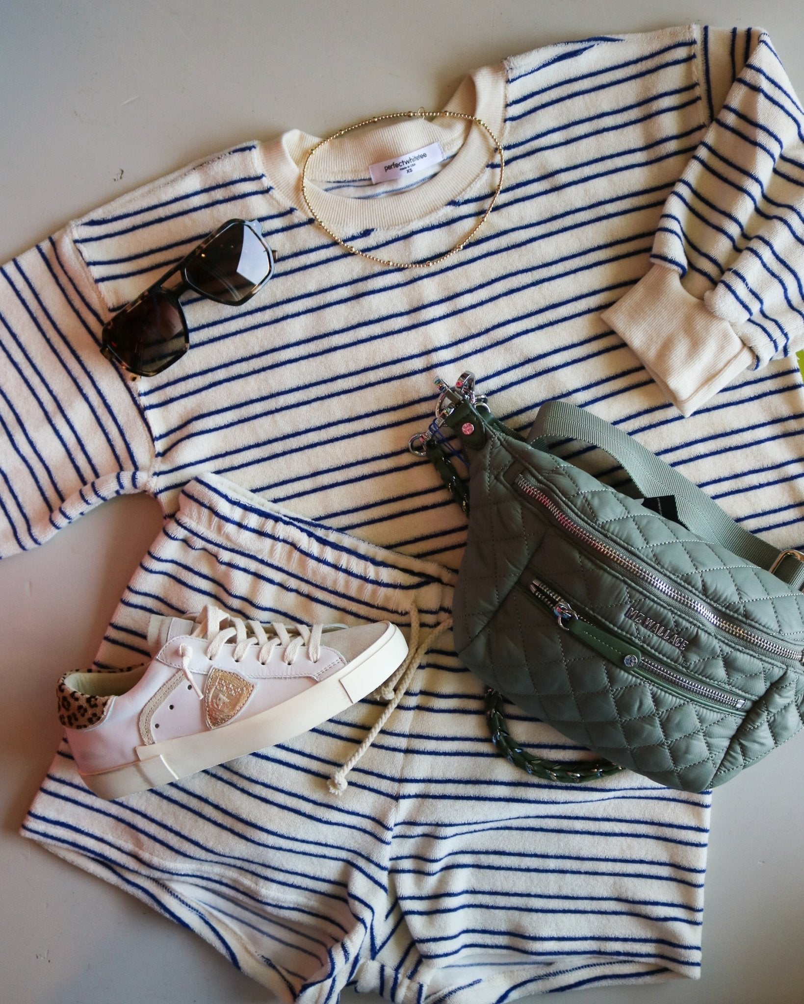Terry Stripe Bubble Sleeve Sweatshirt - Olive You BoutiquePERFECTWHITETEE227867T336-F33-ROXY