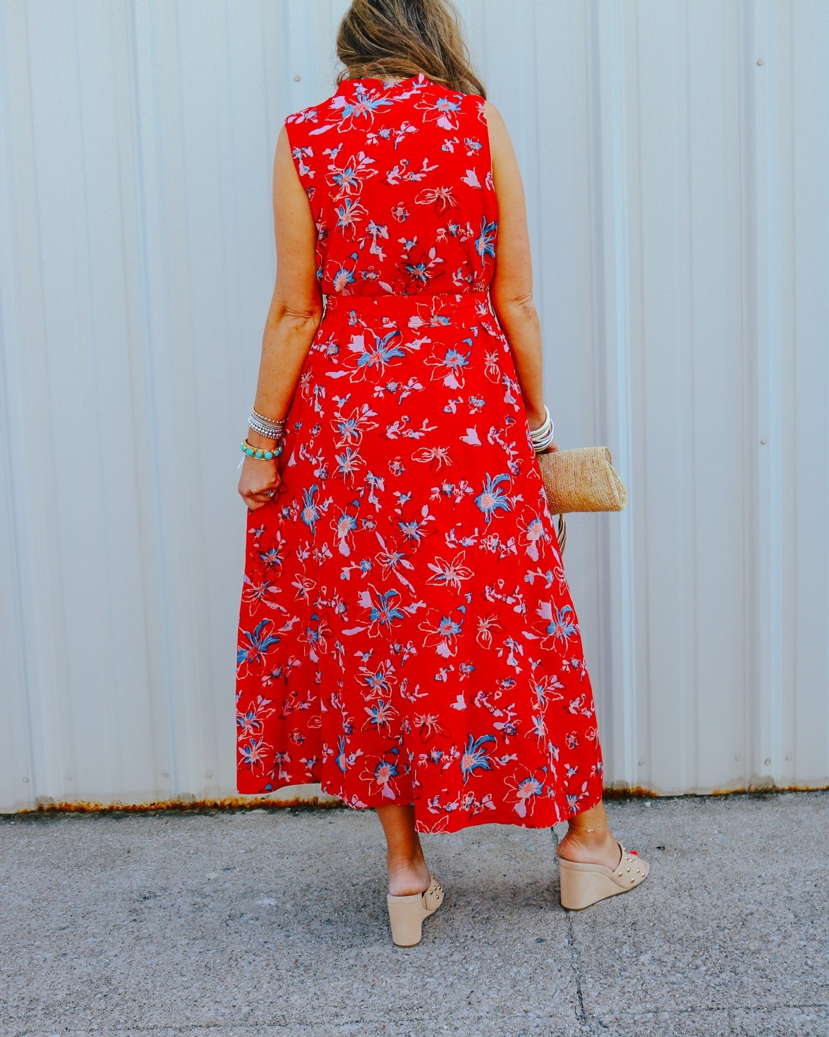 Red Hot Floral Sleeveless Midi Dress - Olive You BoutiqueCLEOBELLA228444CM26SP302713