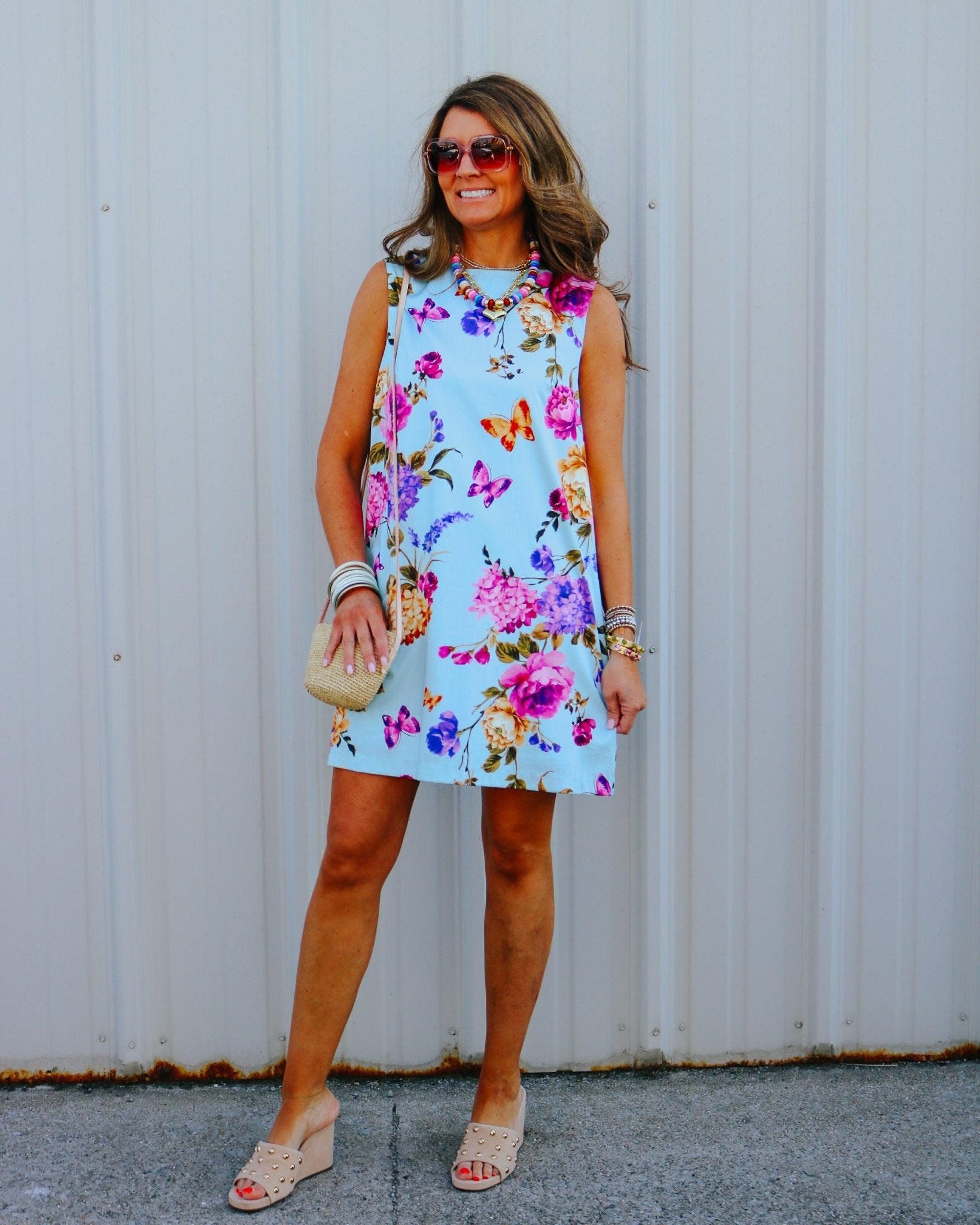 Emily Garden Party Shift Dress - Olive You BoutiquePROSPERINA226694PR3115D