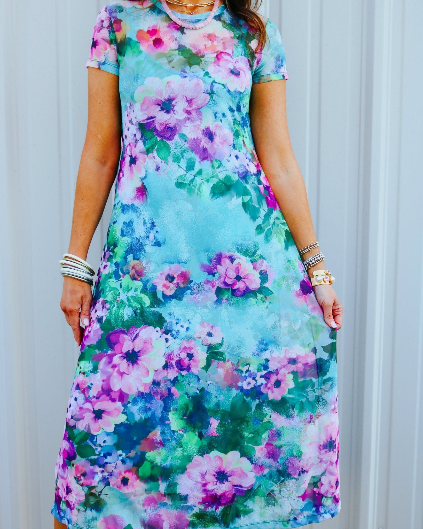 Watercolor Floral Midi Dress - Olive You BoutiqueJOHNNY WAS COLLECTION227674T33626-3