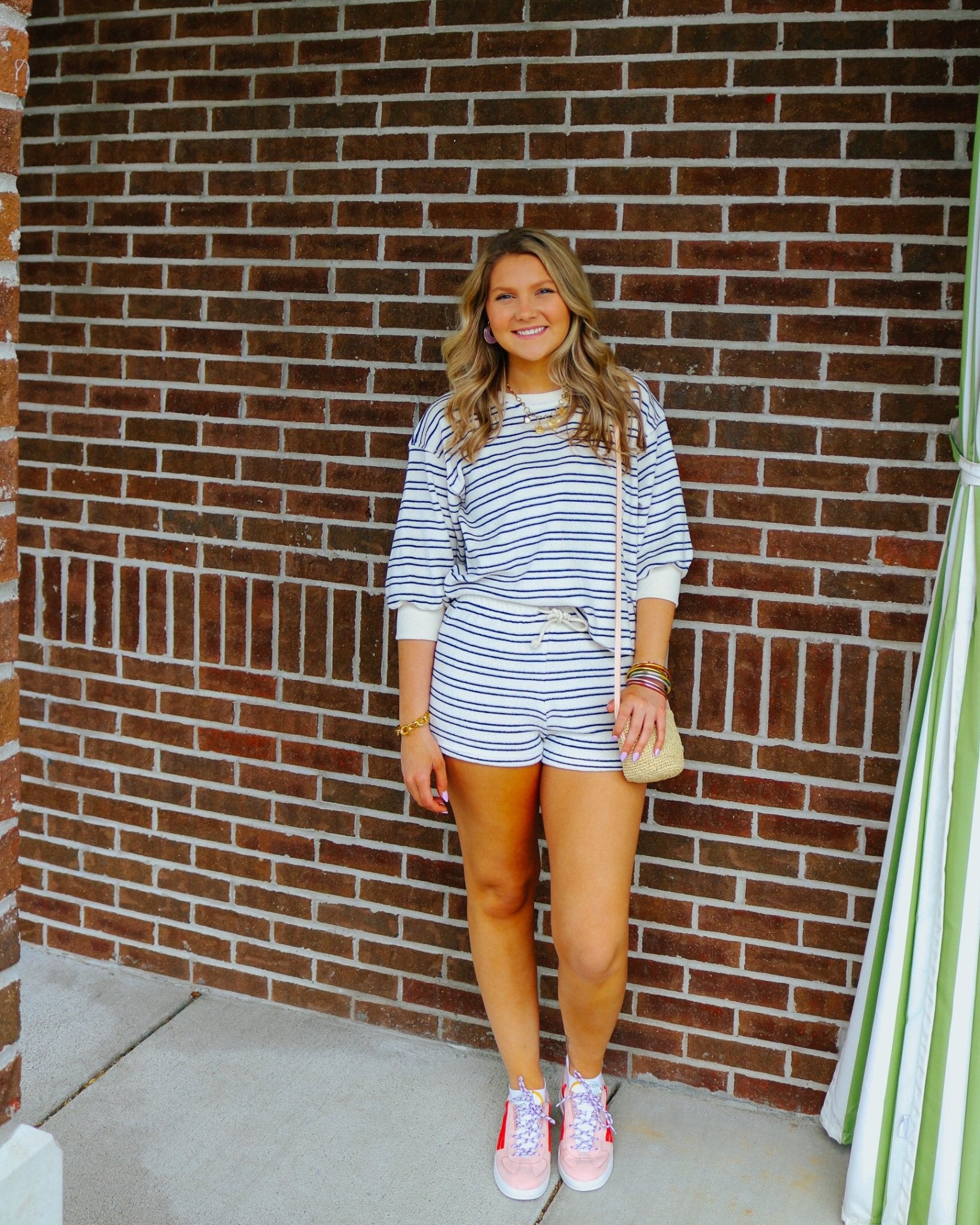 Terry Stripe Bubble Sleeve Sweatshirt - Olive You BoutiquePERFECTWHITETEE227867T336-F33-ROXY