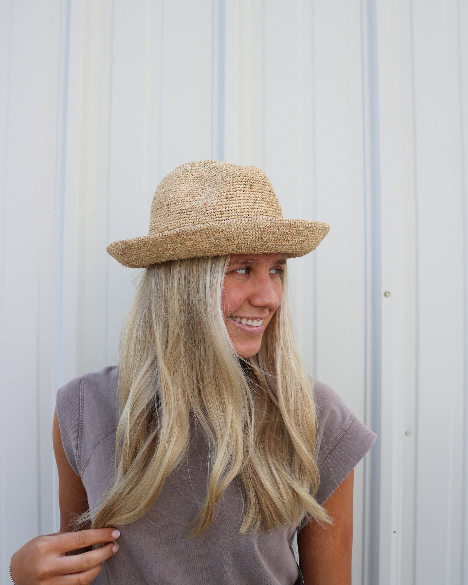 Dylan Crochet Raffia Fedora Hat - Olive You BoutiqueFlora Bella232035Dylan