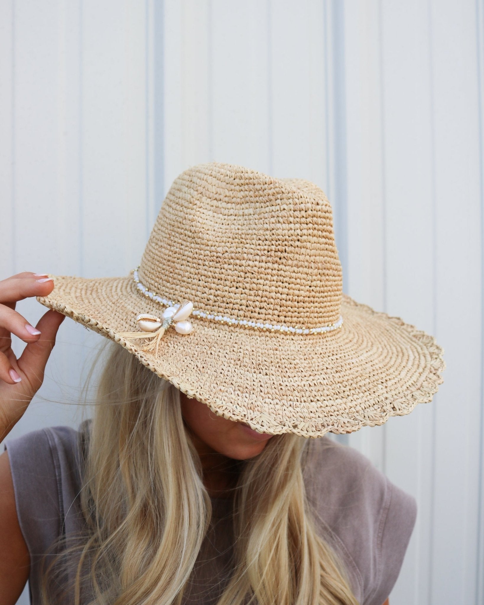Adelee Crochet Raffia Cowboy Hat - Olive You BoutiqueFlora Bella232033Adelee