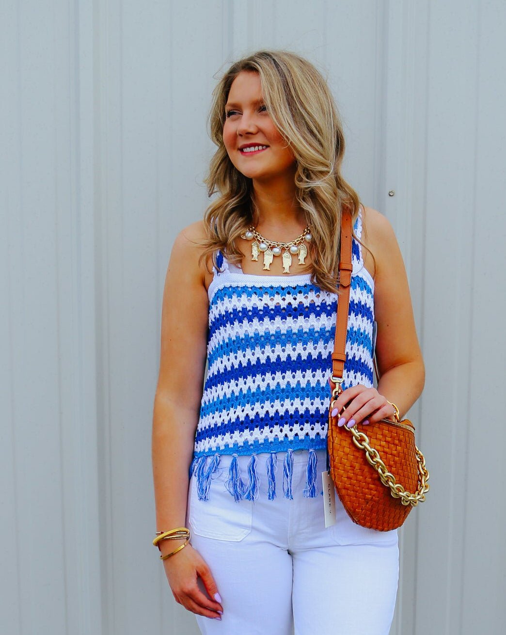 Striped Trim Tassel Tank - Olive You BoutiqueEmily McCarthy229424818