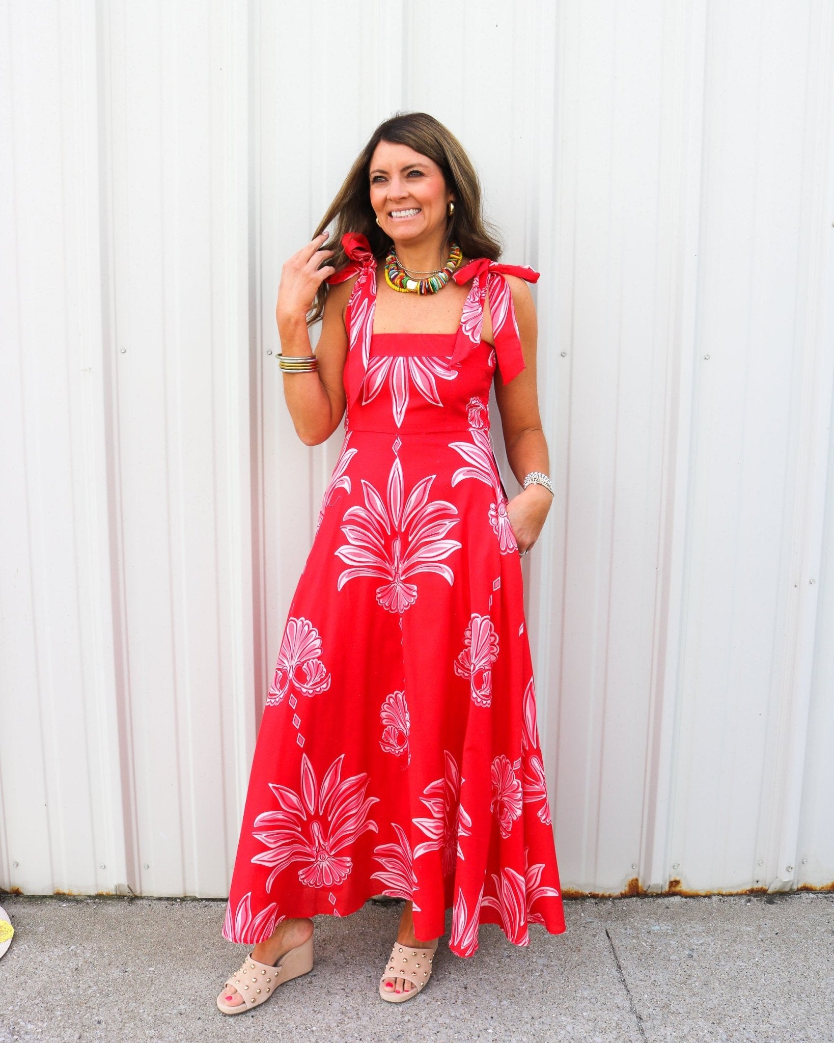The Scarlet Bloom Maxi Dress - Olive You BoutiqueBEYOND BY VERA227369869