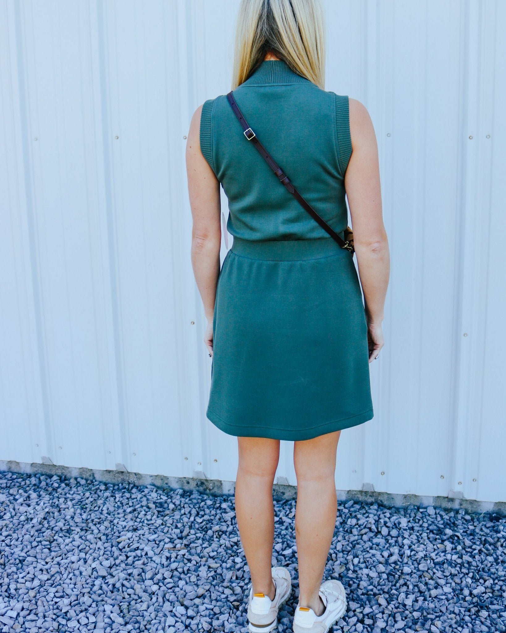 Polyanna Half Zip Dress - Olive You BoutiqueVARLEY231782VAR03164