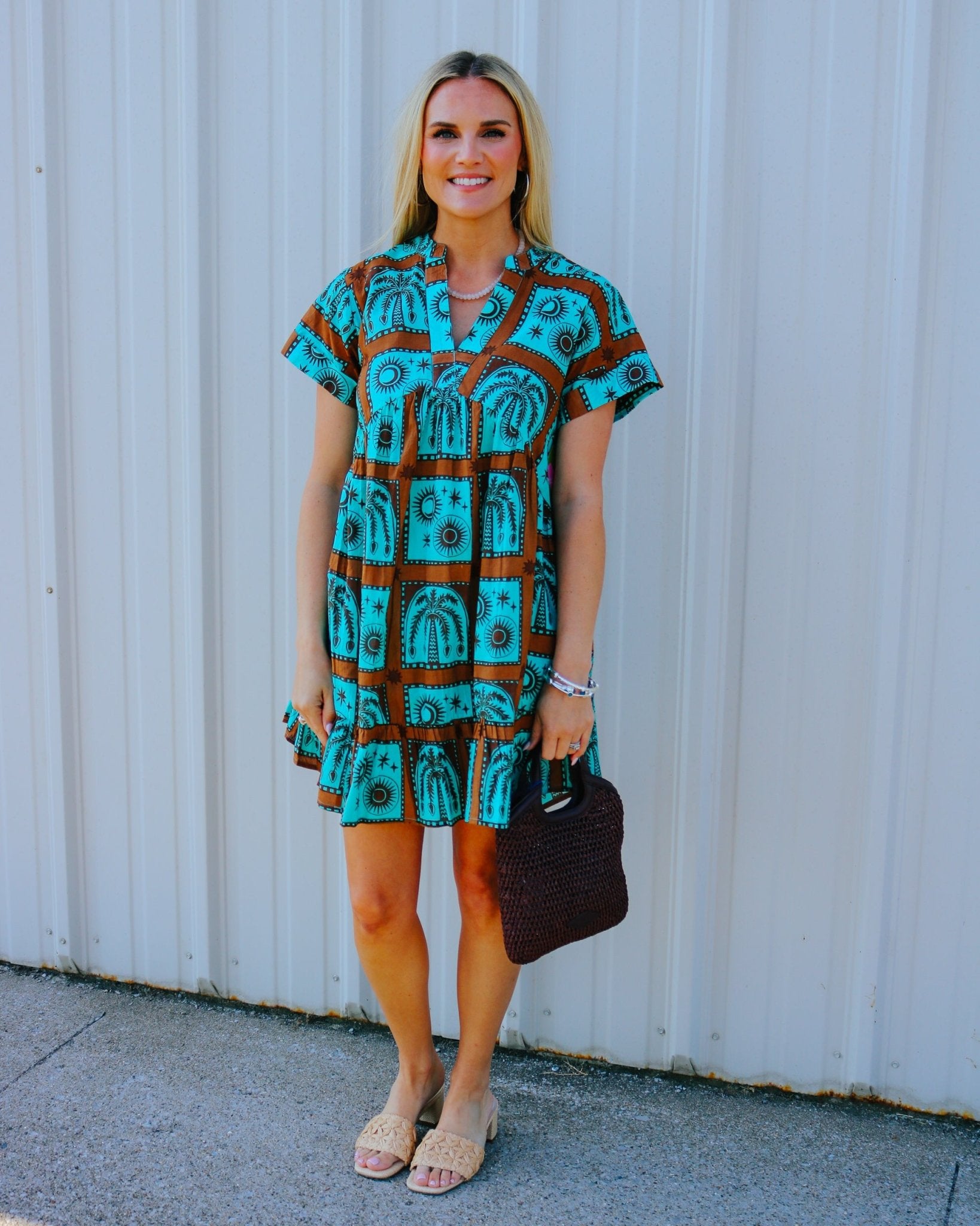 Block Print Tropical Dress - Olive You BoutiqueIVY JANE23069375758