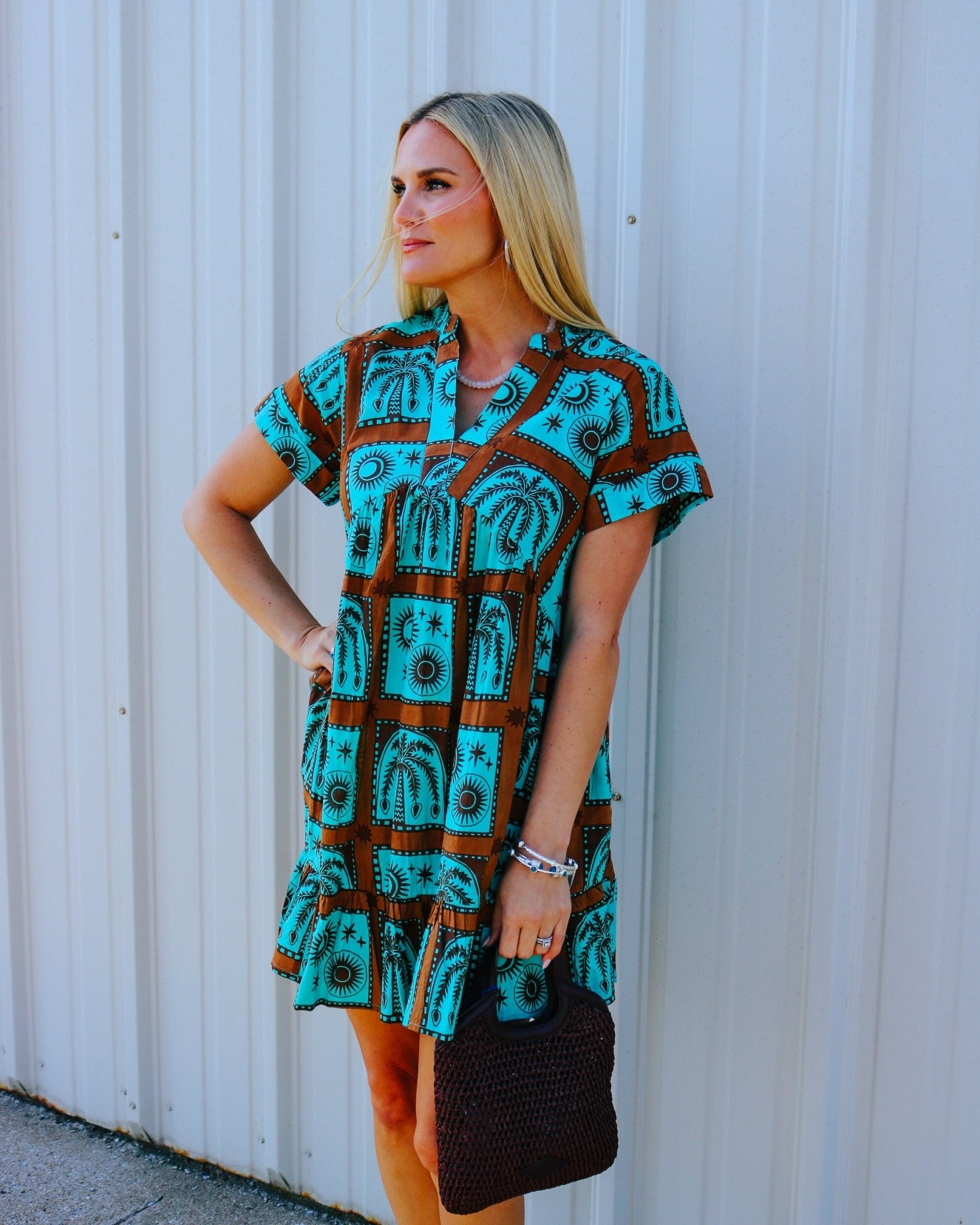 Block Print Tropical Dress - Olive You BoutiqueIVY JANE23069375758