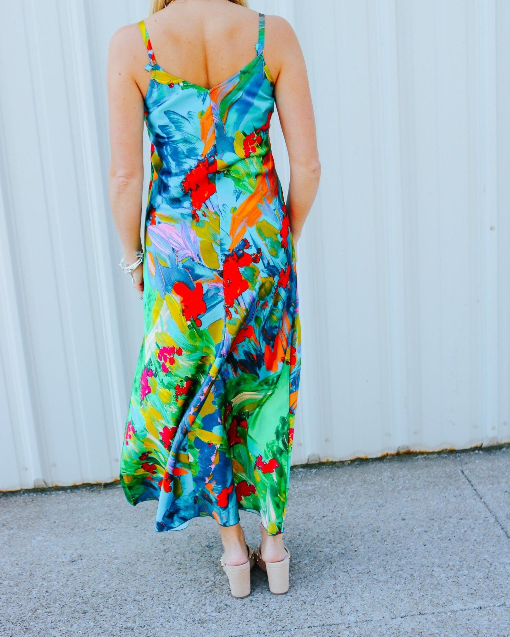 Kanako Abstract Floral Long Dress - Olive You BoutiqueJOHNNY WAS COLLECTION227685C36026-3
