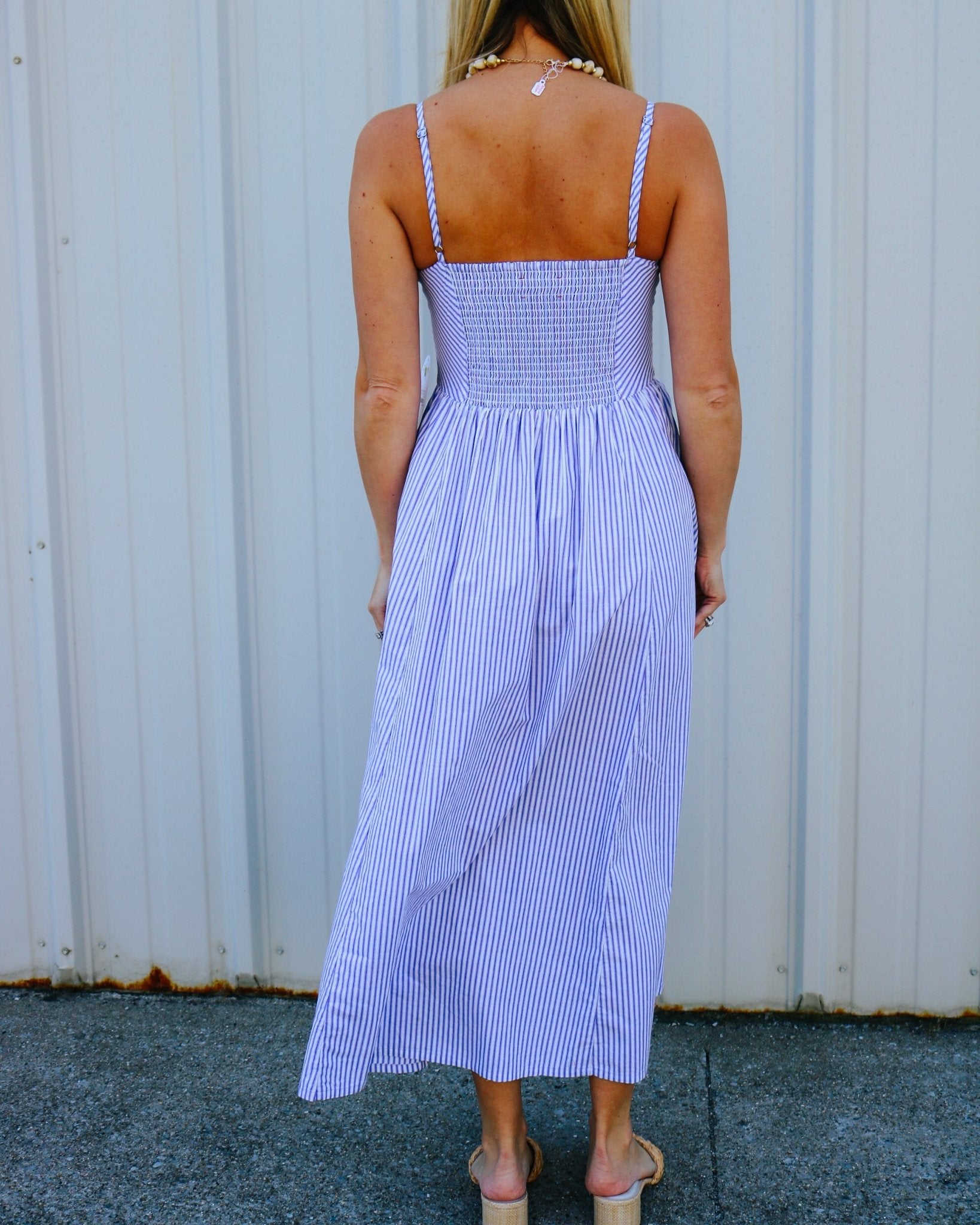 Bardot Striped Spaghetti Strap Midi Dress - Olive You BoutiqueXIRENA229287X4AMS045