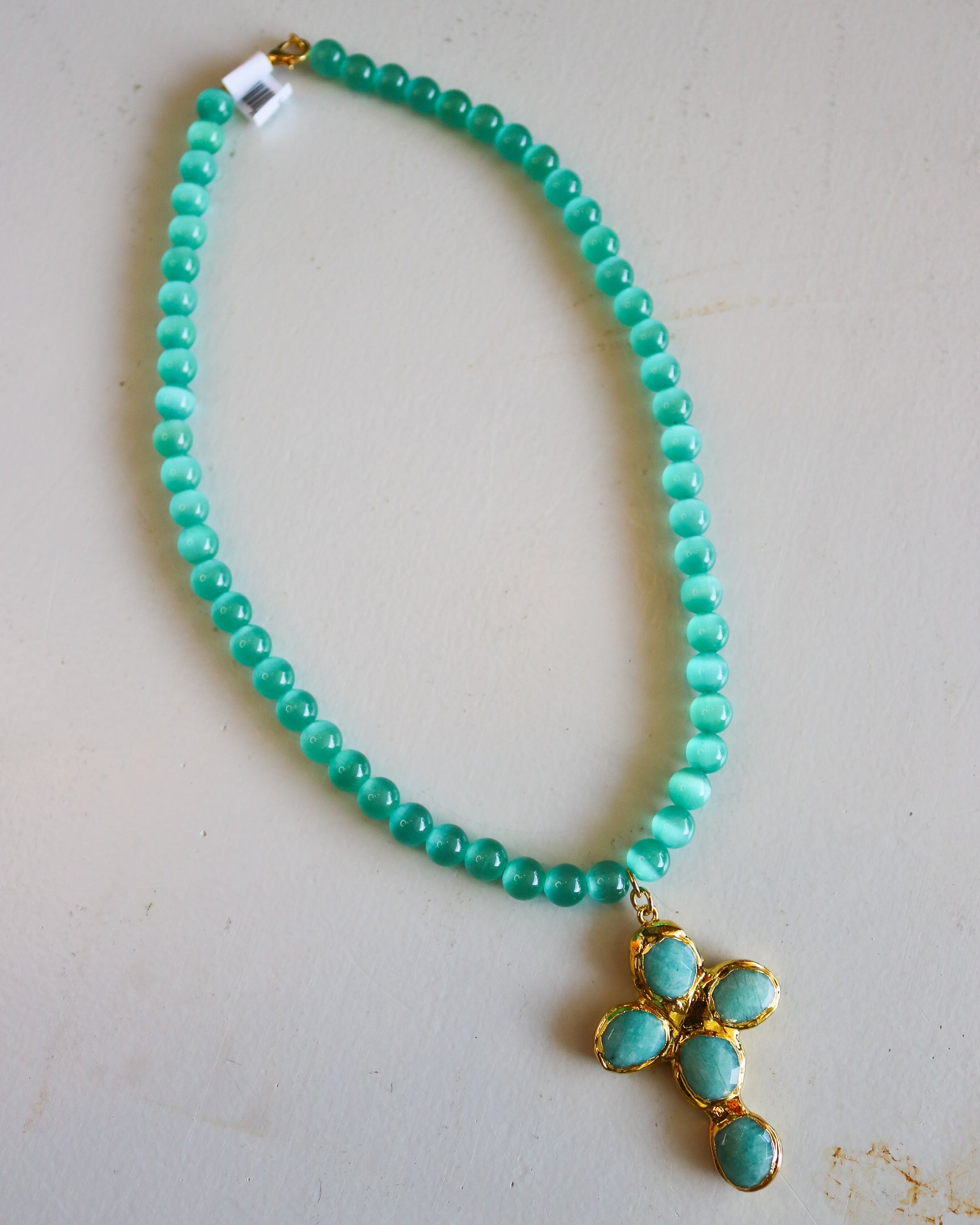 Gemstone Cross Necklace - Olive You BoutiqueVIRTUE JEWELRY232081CROSSGEMSTONE