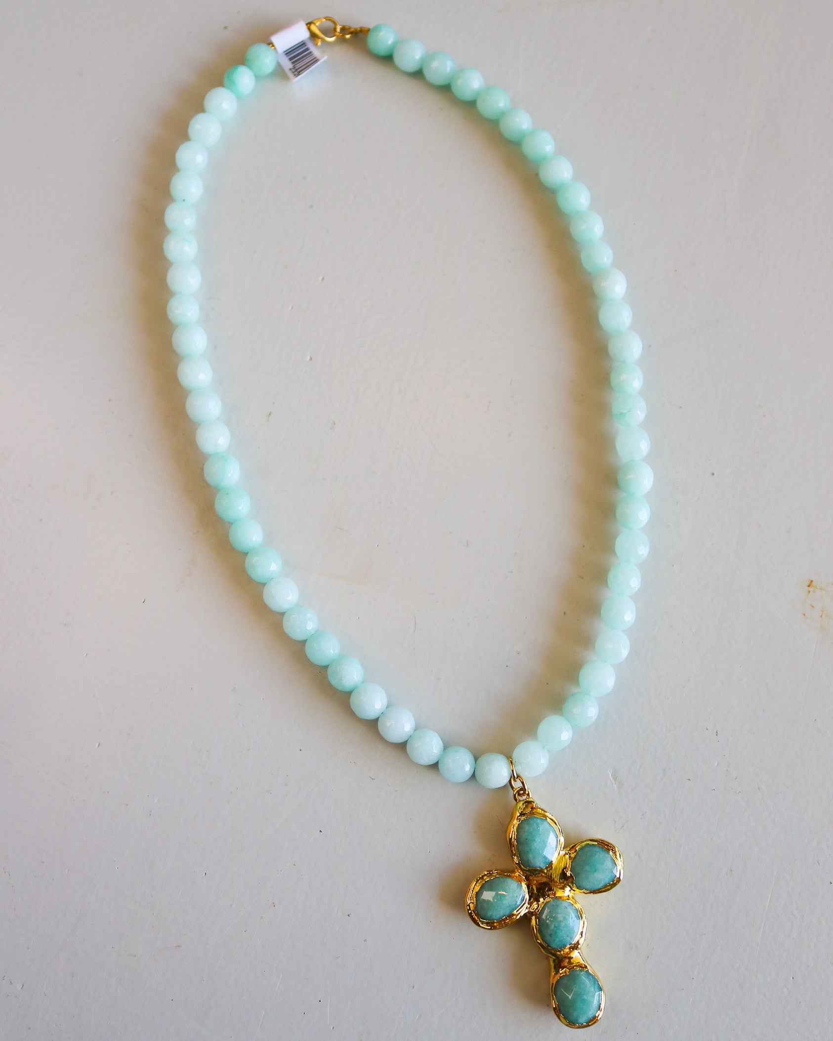 Gemstone Cross Necklace - Olive You BoutiqueVIRTUE JEWELRY232082CROSSGEMSTONE