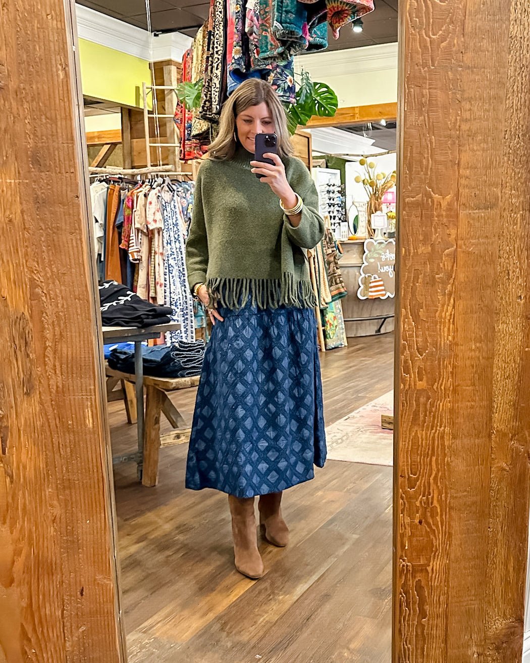 Sachi Aja Sweater with Fringe - Olive Jade - Olive You BoutiqueKERISMA INC238029M6423-olivejade