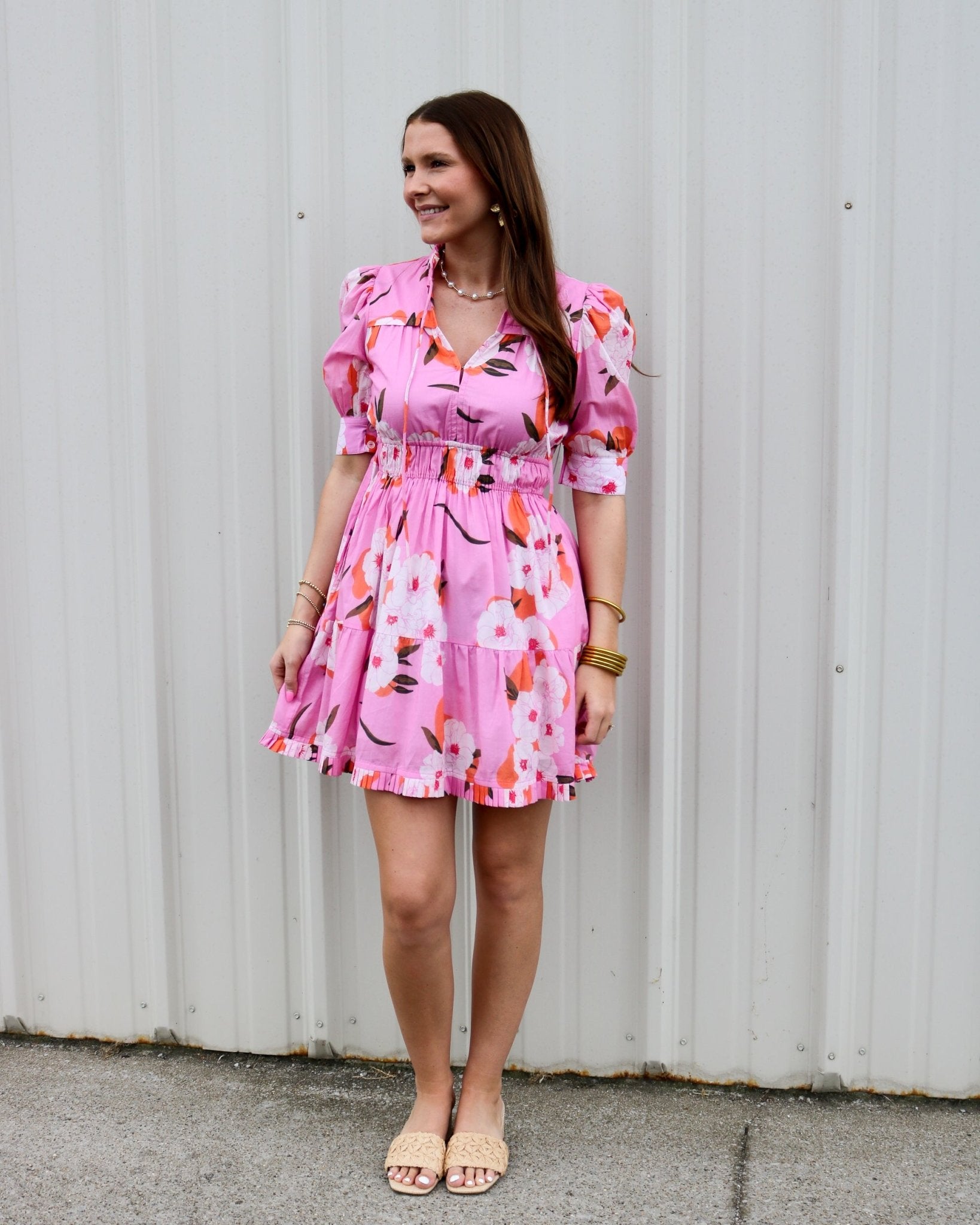 Alice Puff Sleeve Floral Dress - Olive You BoutiqueBEYOND BY VERA227353967