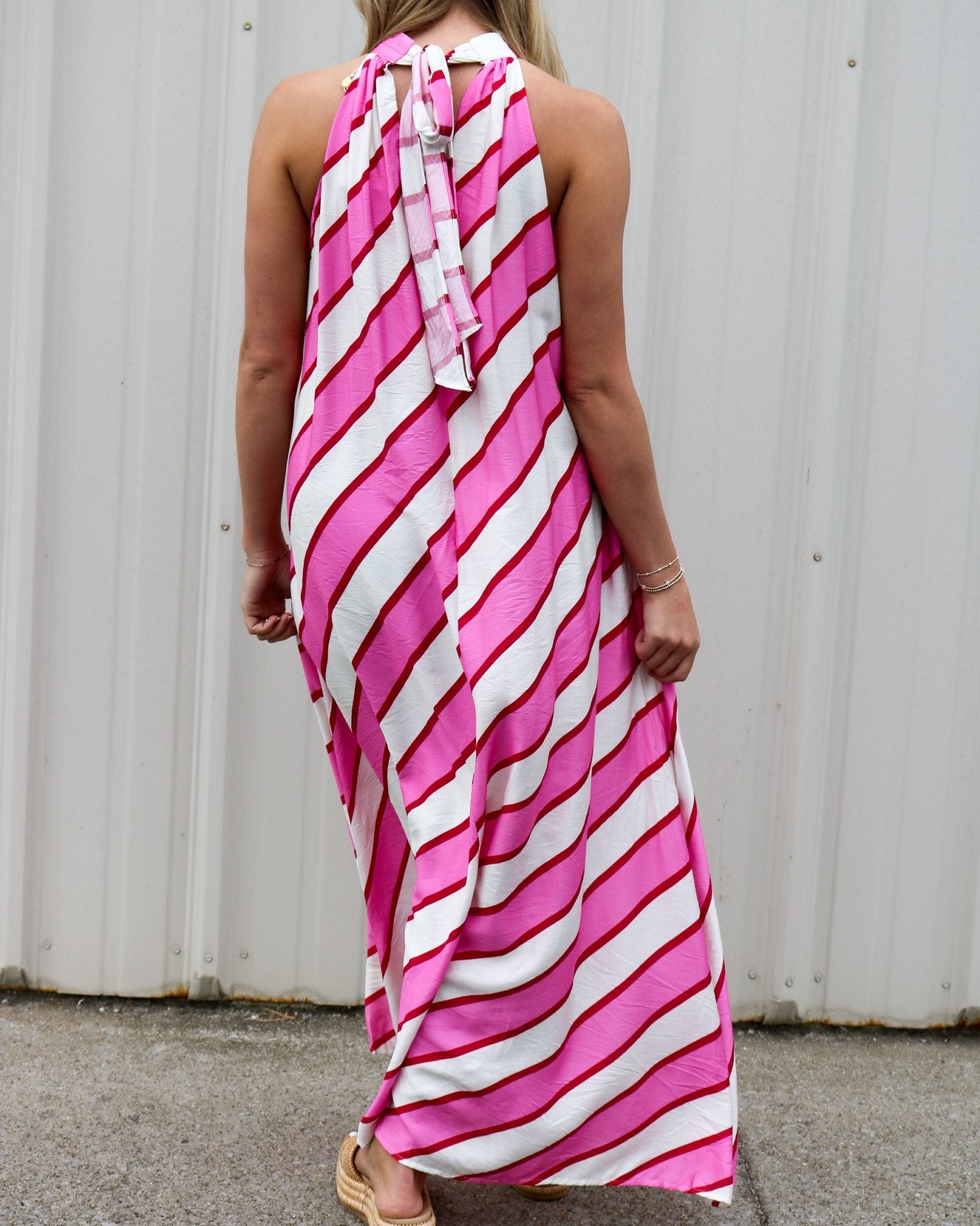 Heavenly Halter Stripes Dress - Olive You BoutiqueOLIVE YOU232462D30994