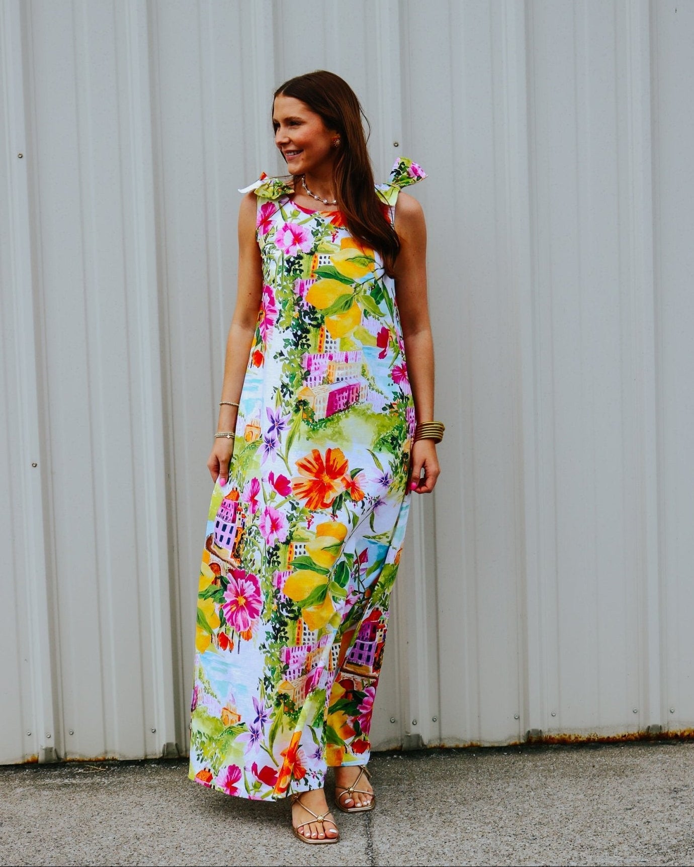 Lucie Sunset Garden Getaway Maxi Dress - Olive You BoutiquePROSPERINA226718PR3164D