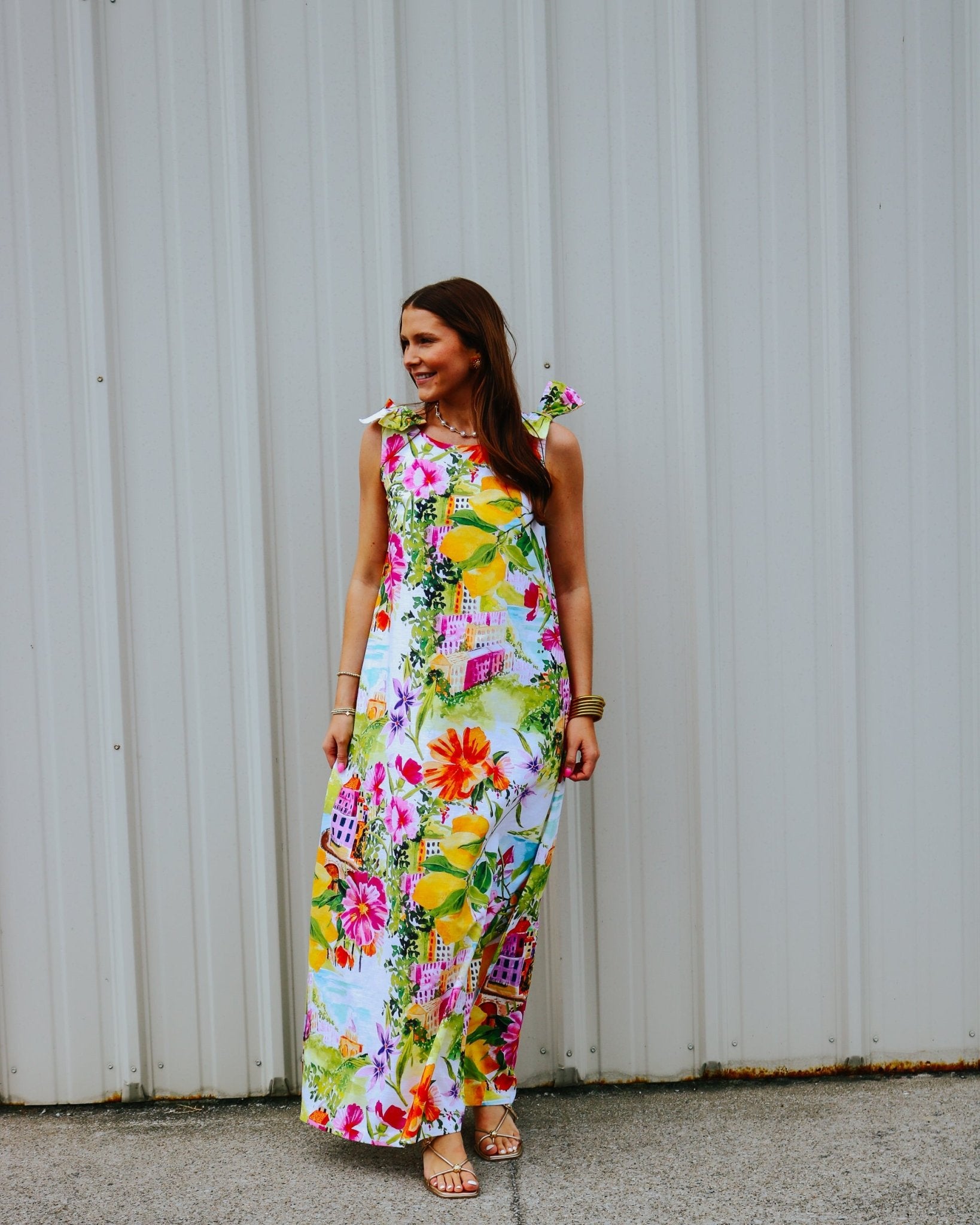 Lucie Sunset Garden Getaway Maxi Dress - Olive You BoutiquePROSPERINA226718PR3164D