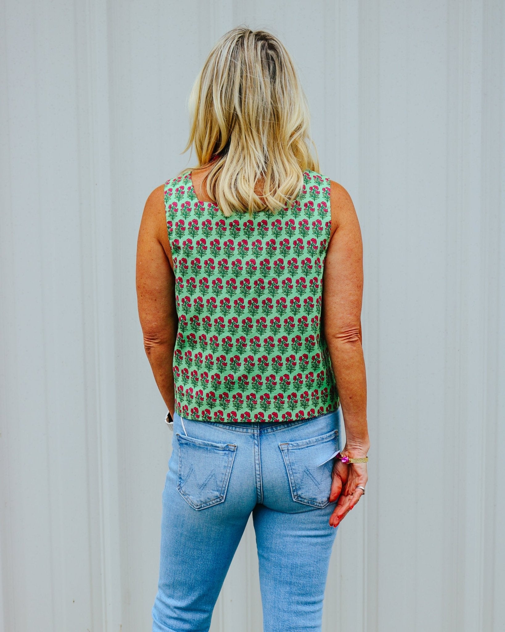 Floral Fun Sleeveless Blouse - Olive You BoutiqueOLIVE YOU232480T30275