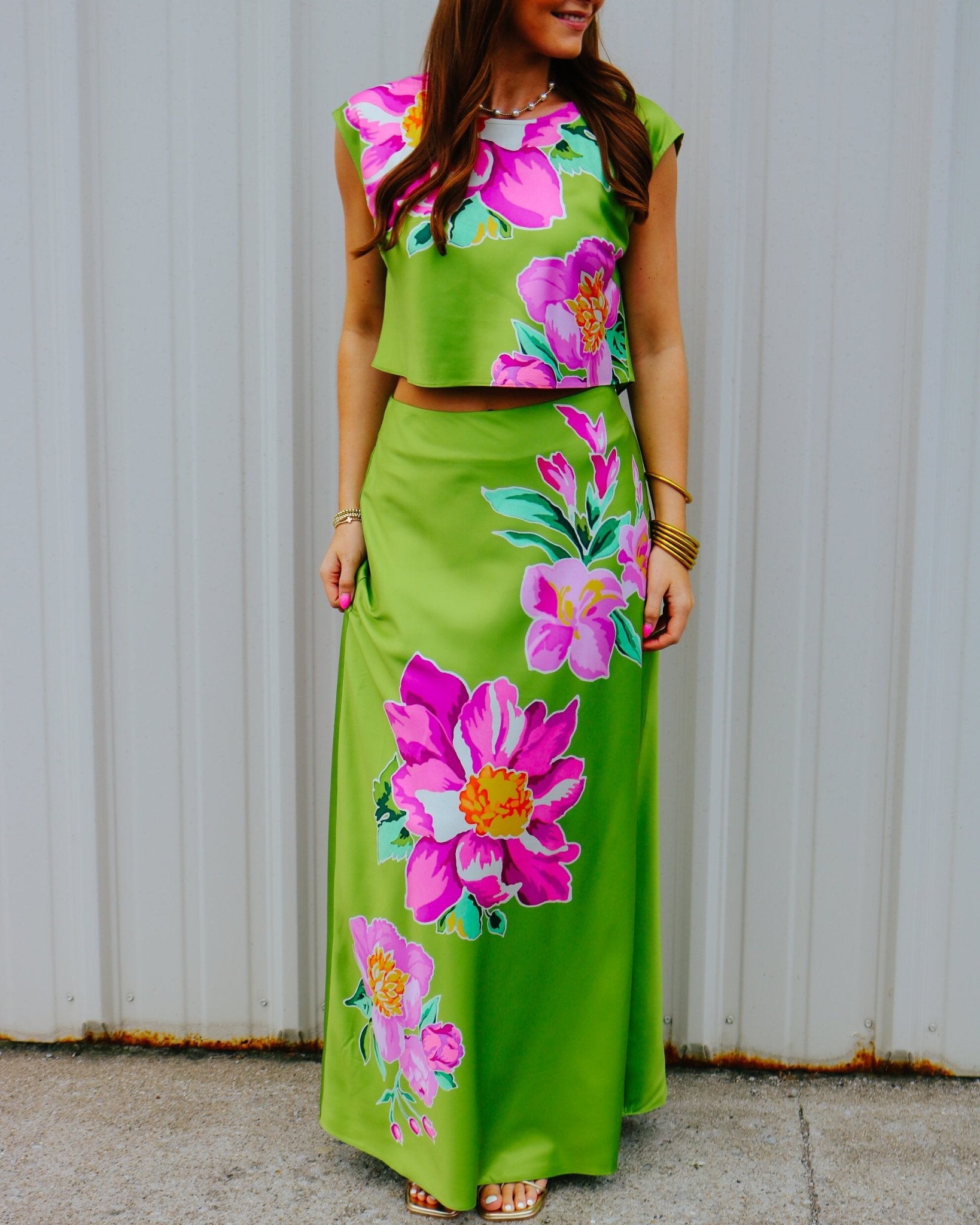 Anita Long Floral Skirt - Olive You BoutiqueELIZABETH JAMES THE LABEL227812326292