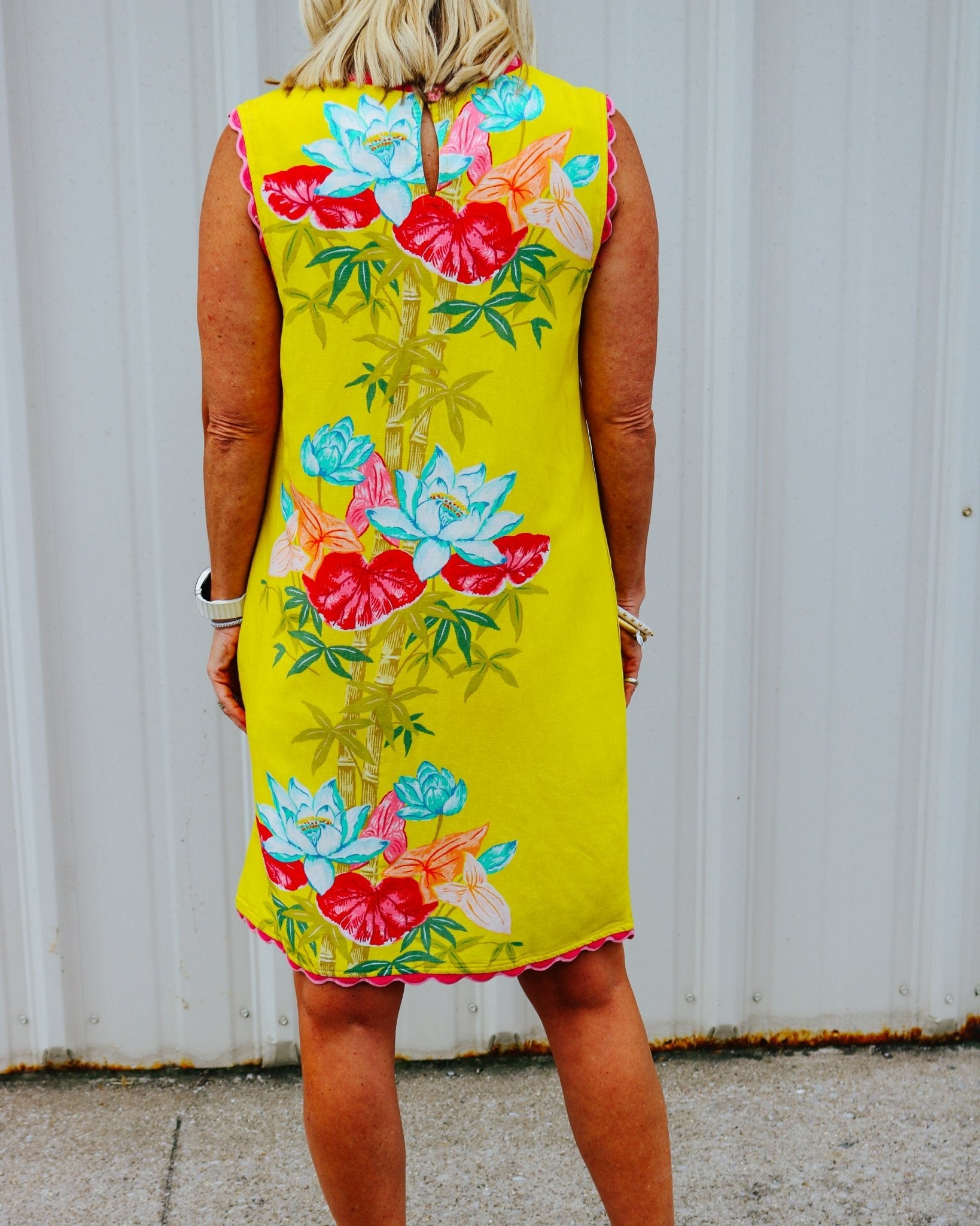 Ellie Scalloped Trim Floral Mini Dress - Olive You BoutiqueELIZABETH JAMES THE LABEL227820143299