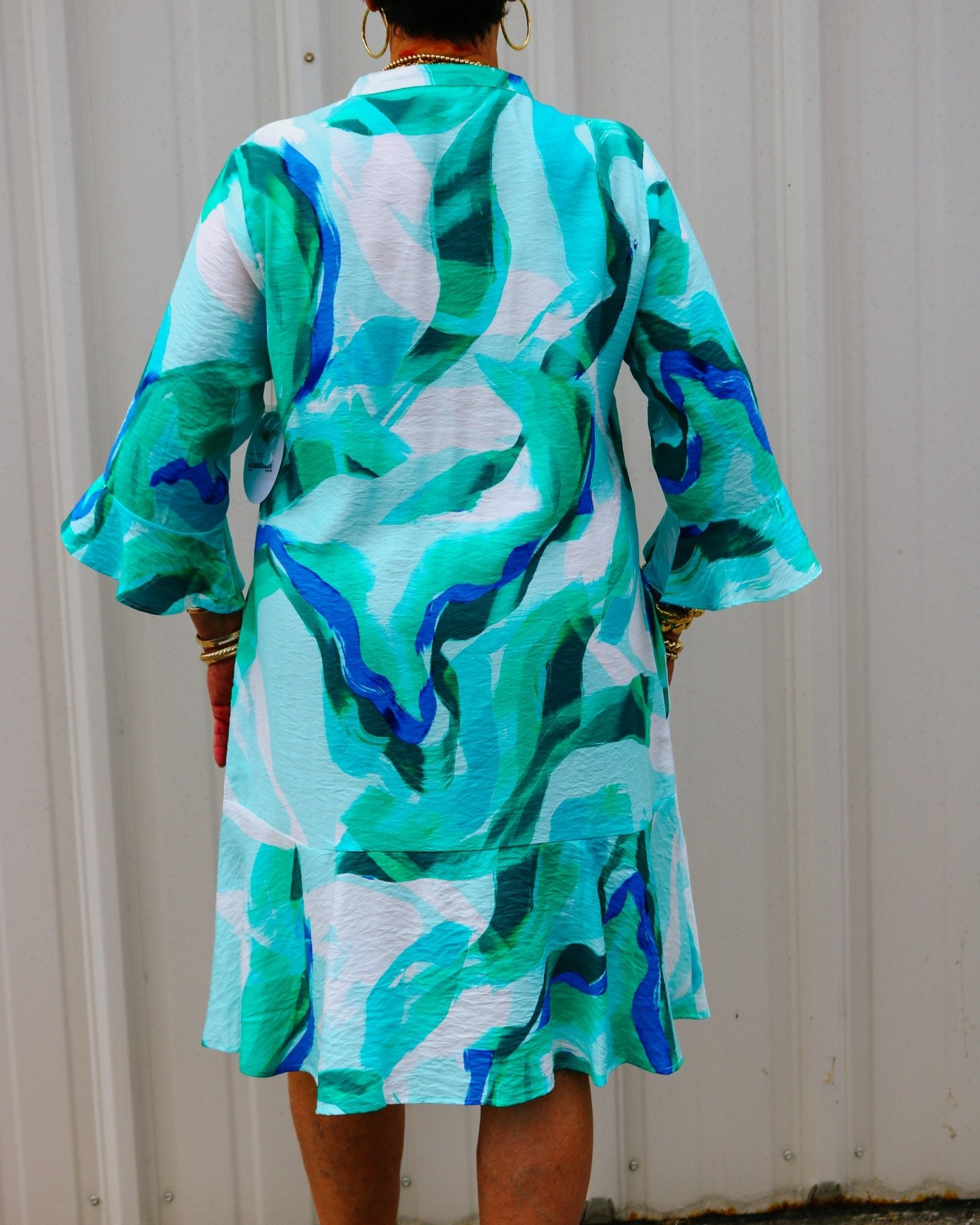 Vacay Watercolor Waves Dress - Olive You BoutiqueLIOR228930MILES-6