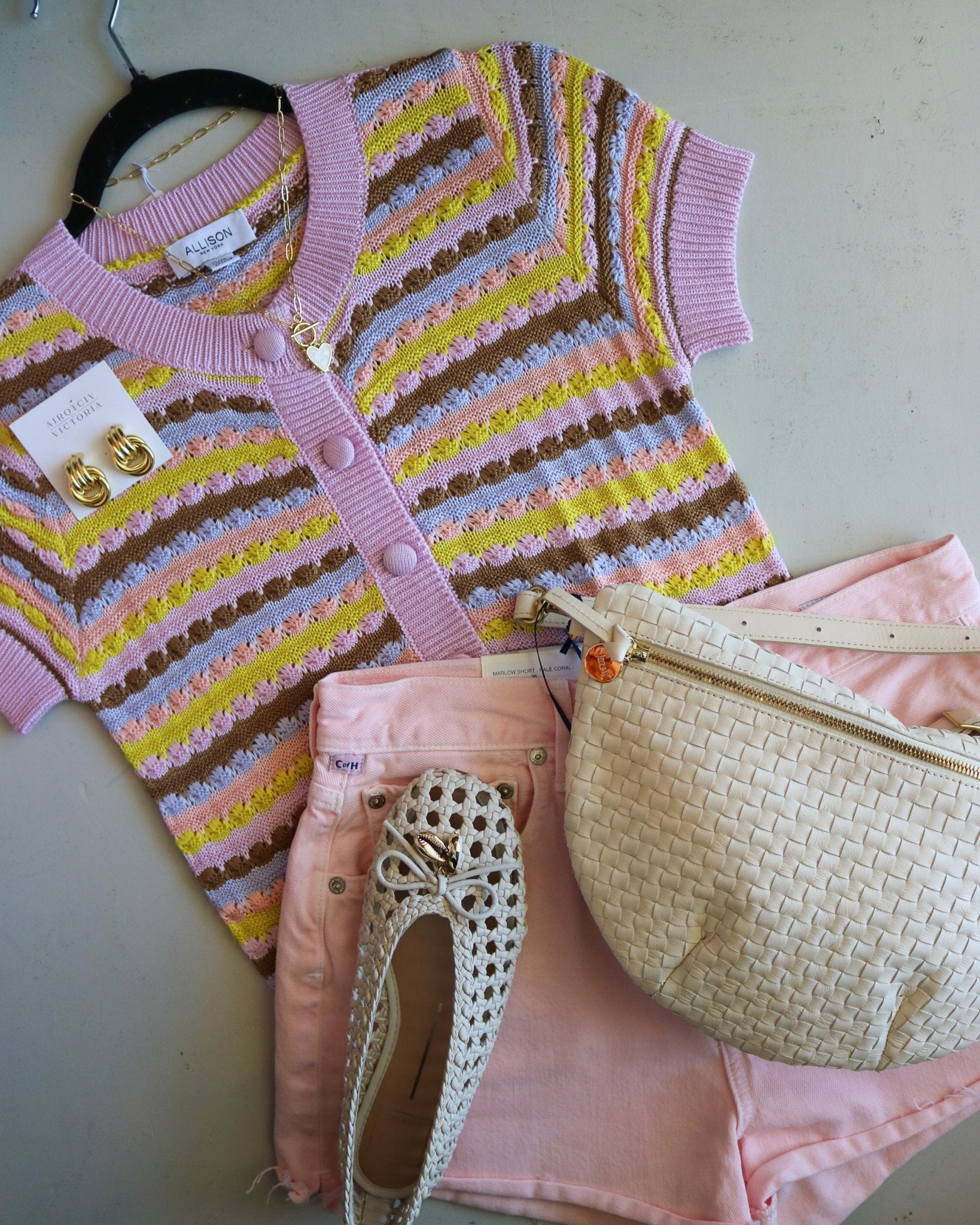 Spring Adelle Knit Stripe Cardigan - Olive You BoutiqueALLISON228377325S40867