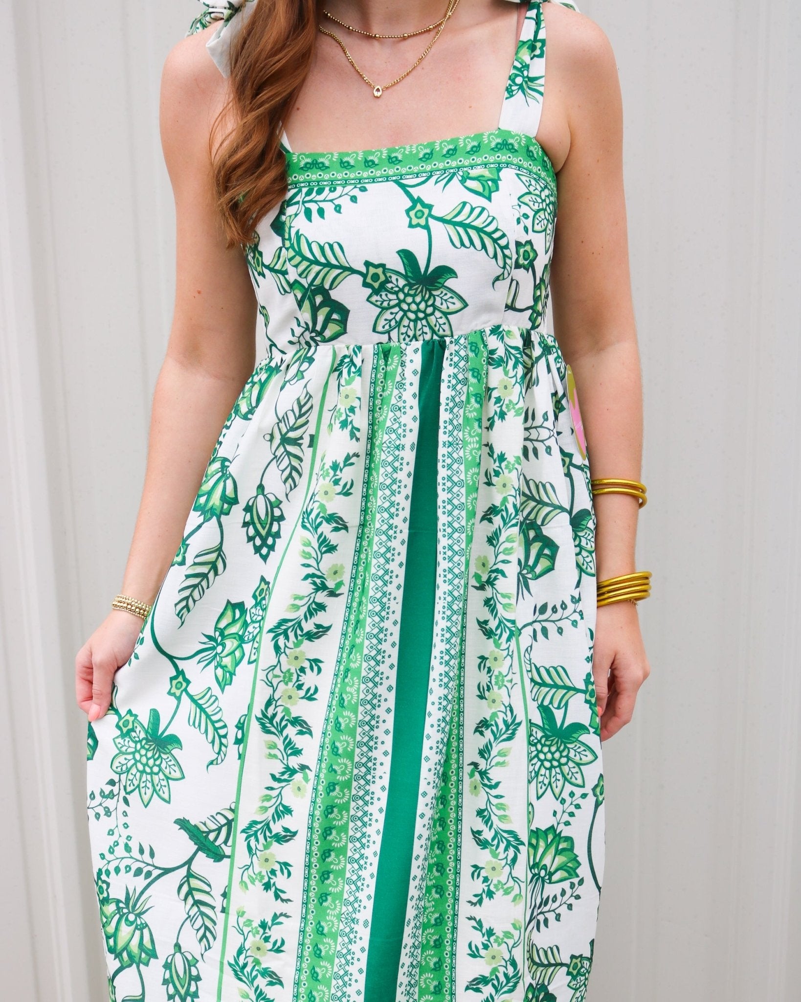 Garden Bow Tie Strap Midi Dress – Olive You Boutique Garden Bow Tie Strap Midi Dress – Olive You Boutique
