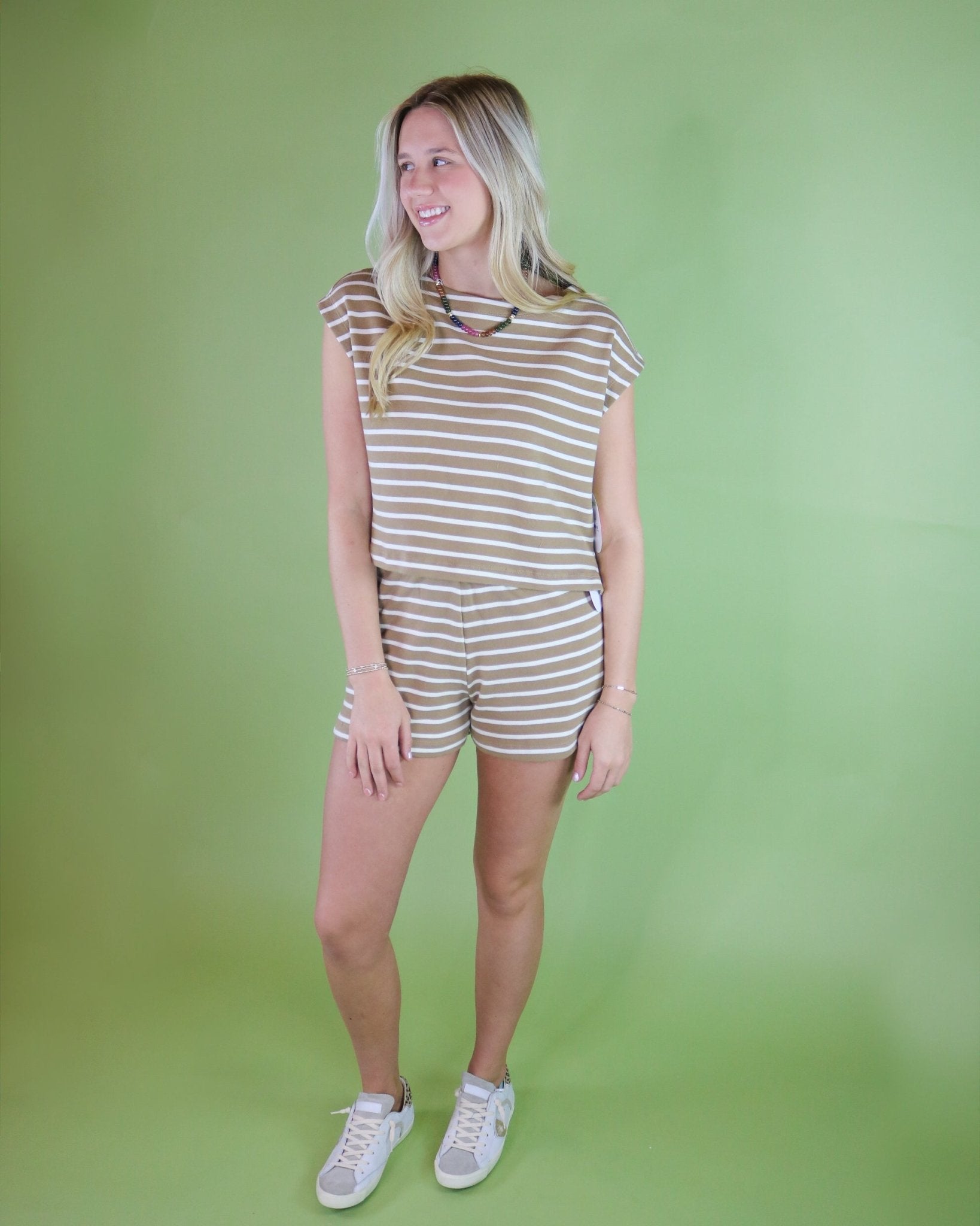 Tilly Striped Shorts - Olive You BoutiqueZ SUPPLY230201ZS262625