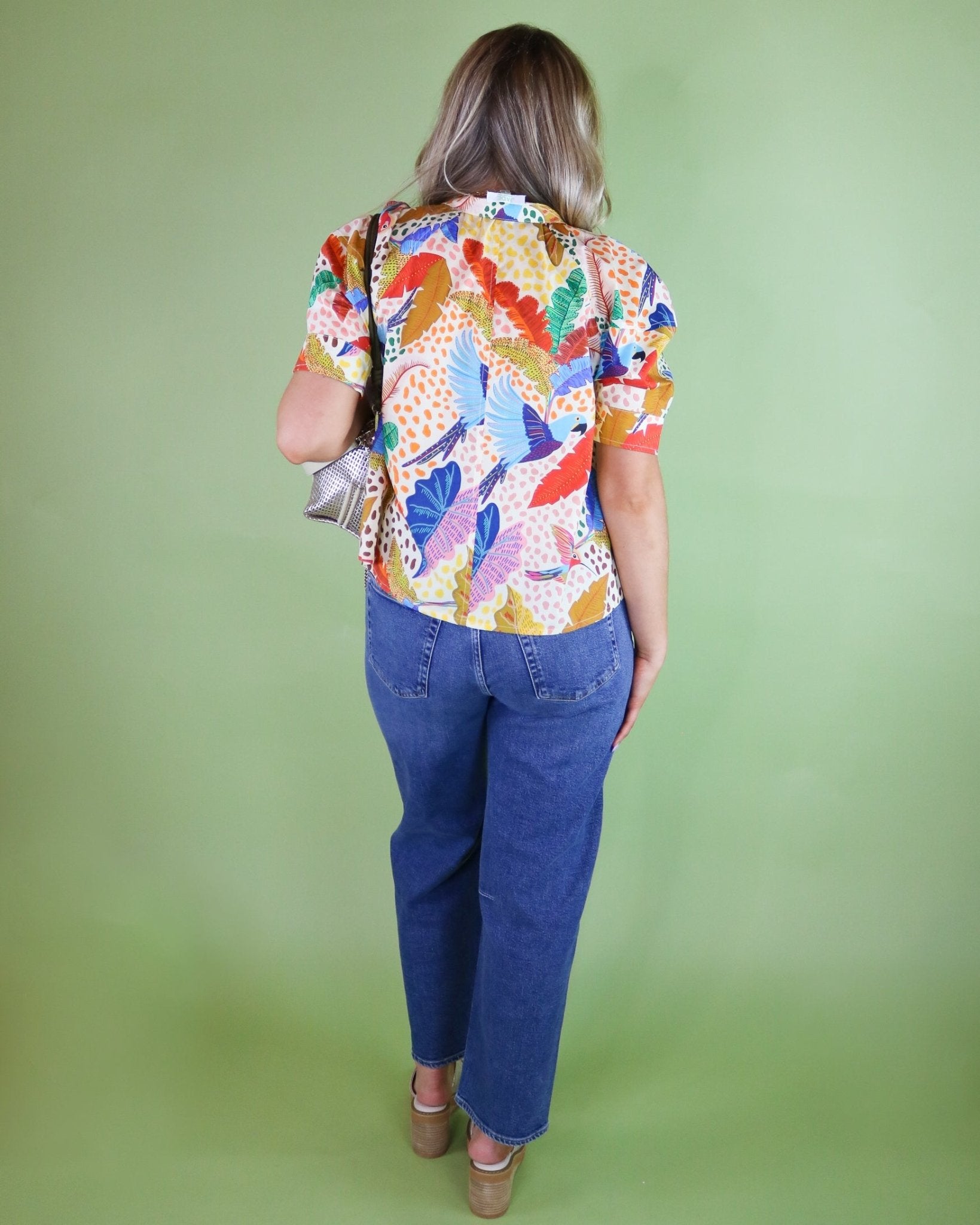 Lantern Jungle Blouse - Olive You BoutiqueJADE22997077D8008