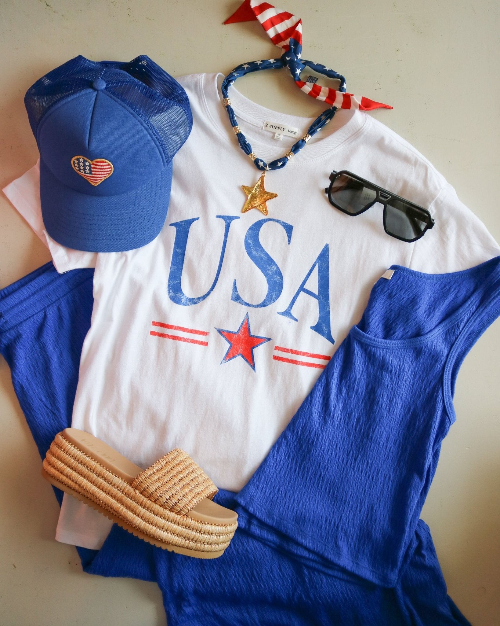 USA Star Tee - Olive You BoutiqueZ SUPPLY230218ZLT262652