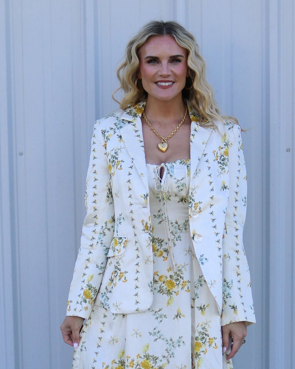Floral Blazer Jacket - Olive You BoutiqueLOVE THE LABEL229226L2603-450
