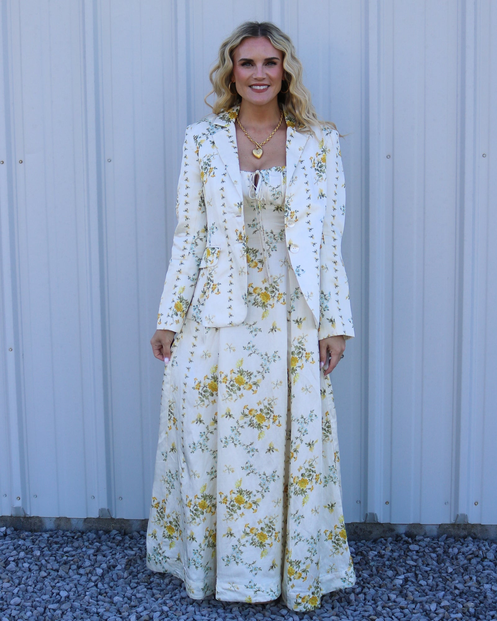 Floral Babydoll Maxi Dress - Olive You BoutiqueLOVE THE LABEL229228L2603-6363