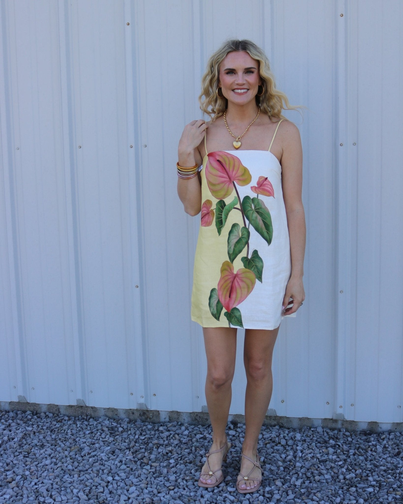 Golden Yellow Mini Dress - Olive You BoutiqueFARM RIO227429260204022