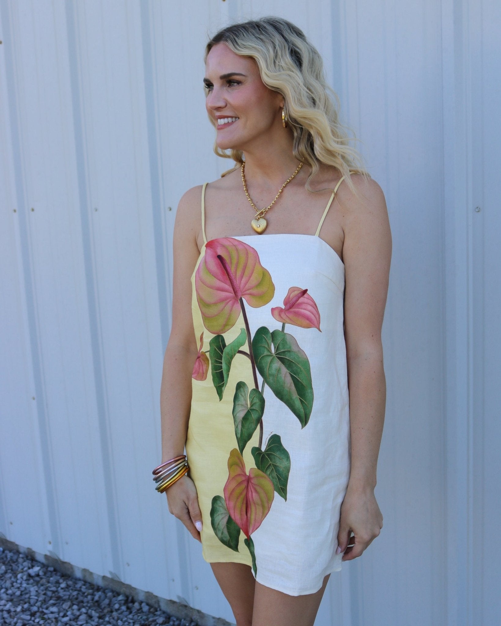 Golden Yellow Mini Dress - Olive You BoutiqueFARM RIO227429260204022