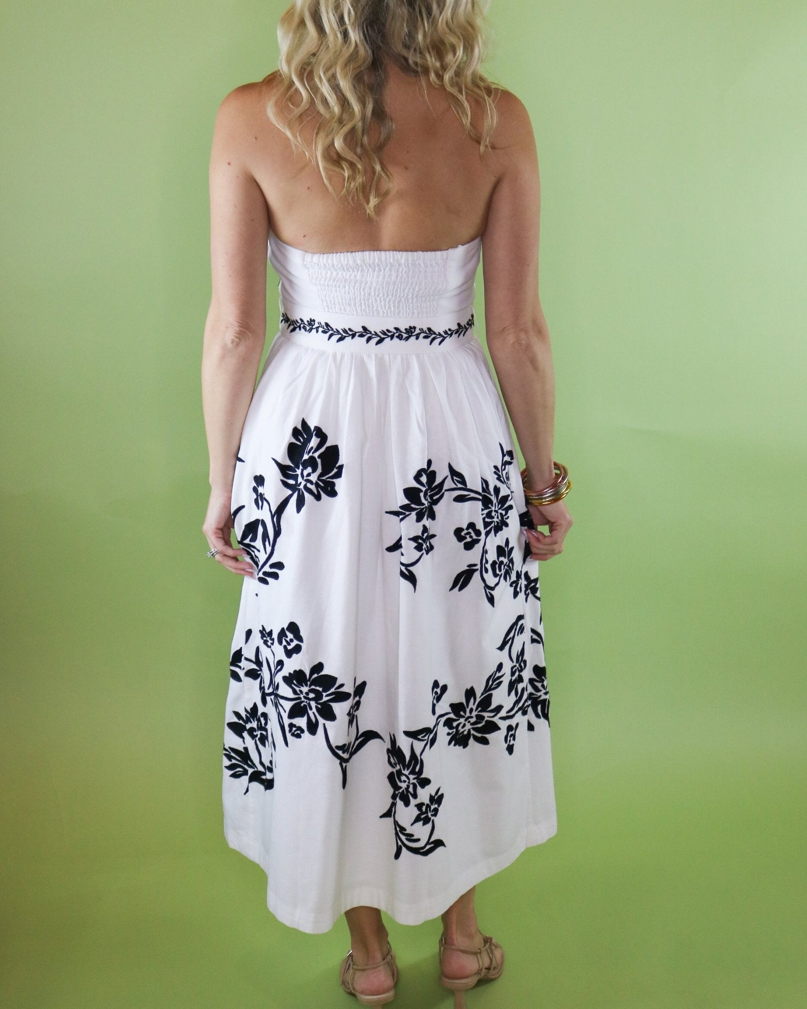 Claire Floral Belted Midi Dress - Olive You BoutiqueALLISON228385126D22213