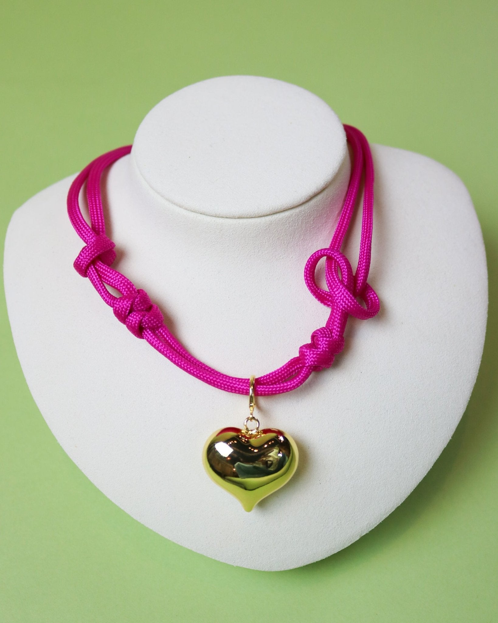 Tara Rope Puffy Heart Necklace - Olive You BoutiqueGemelli233098Tara Necklace
