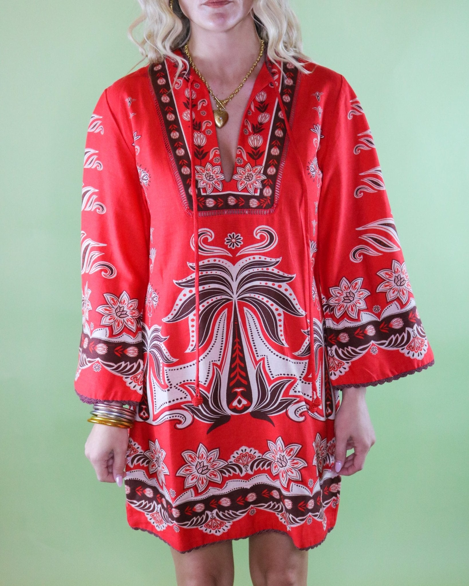 Anika Garden Red Mini Dress - Olive You BoutiqueFARM RIO227421260204023